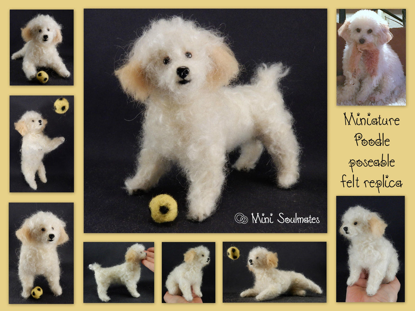 White Poodle mom gift idea custom dog double