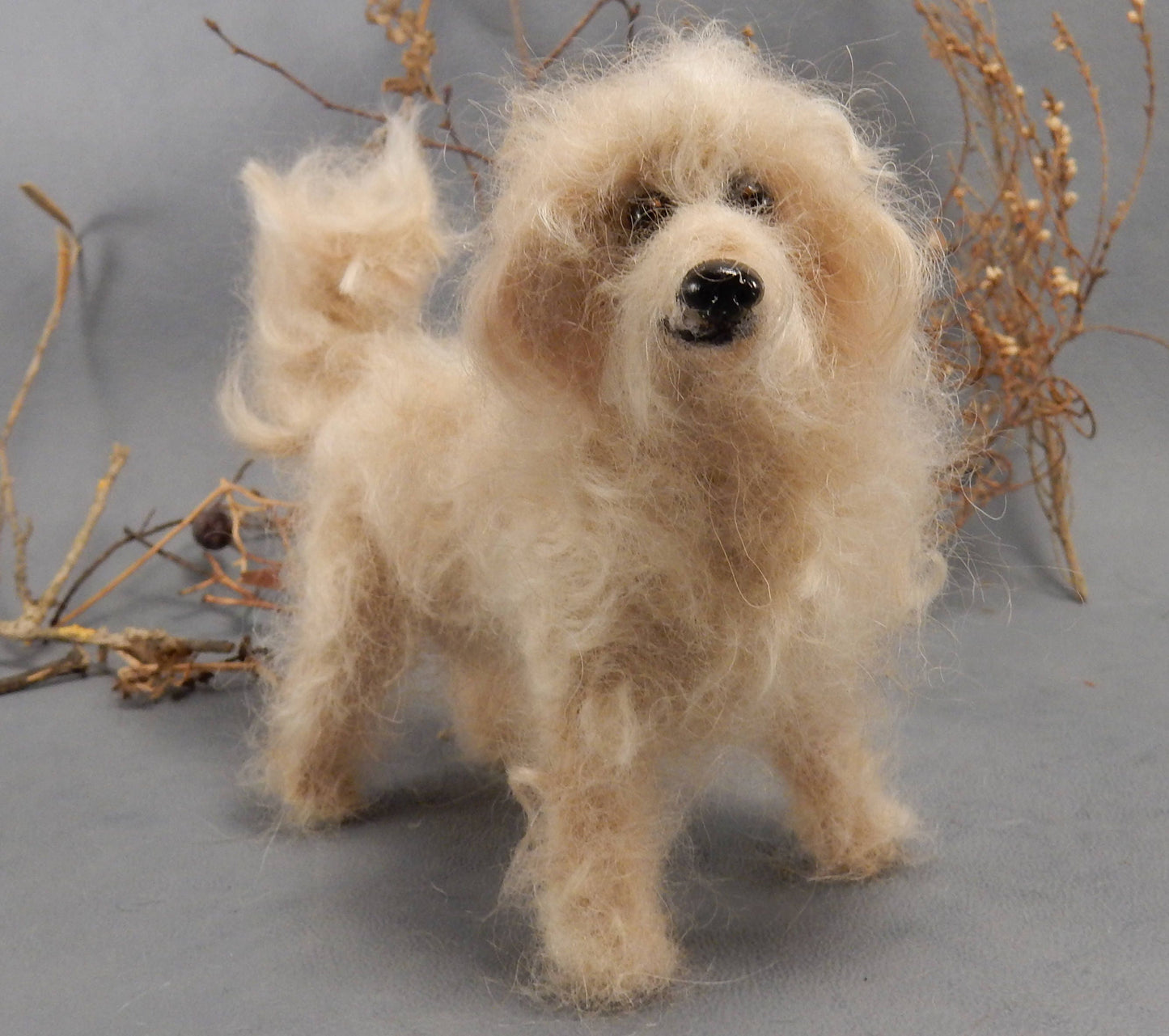 Lhasa Apso needle-felted dog Tibetan Terrier dog felt miniature