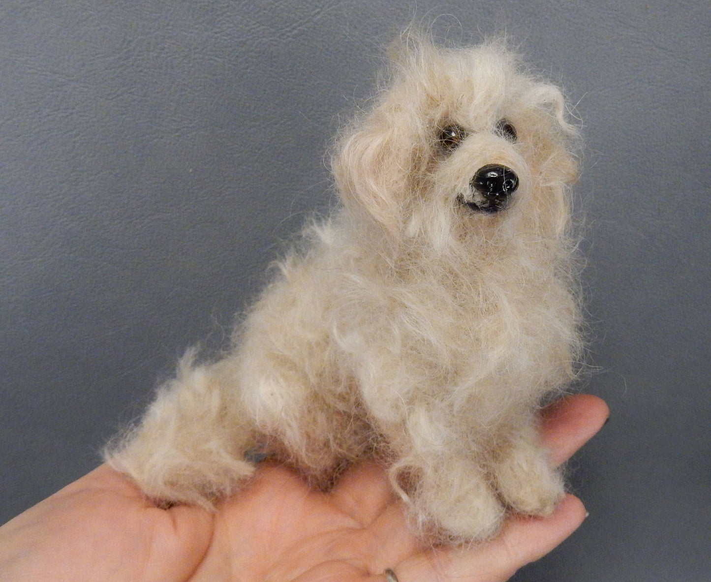 Lhasa Apso needle-felted dog Tibetan Terrier dog felt miniature