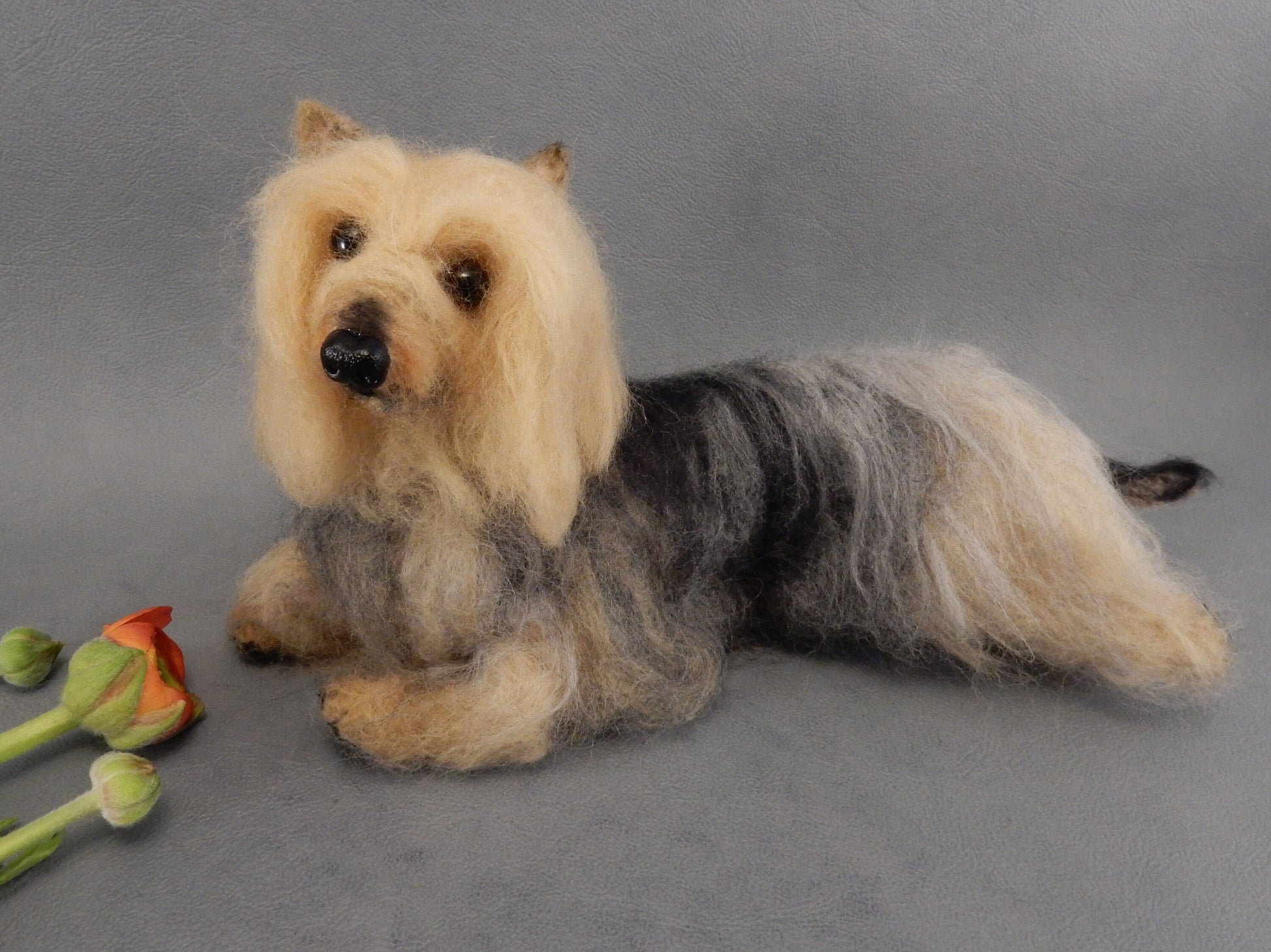 Australian Silly Terrier - Silky Terrier effigy needle-felted dog 