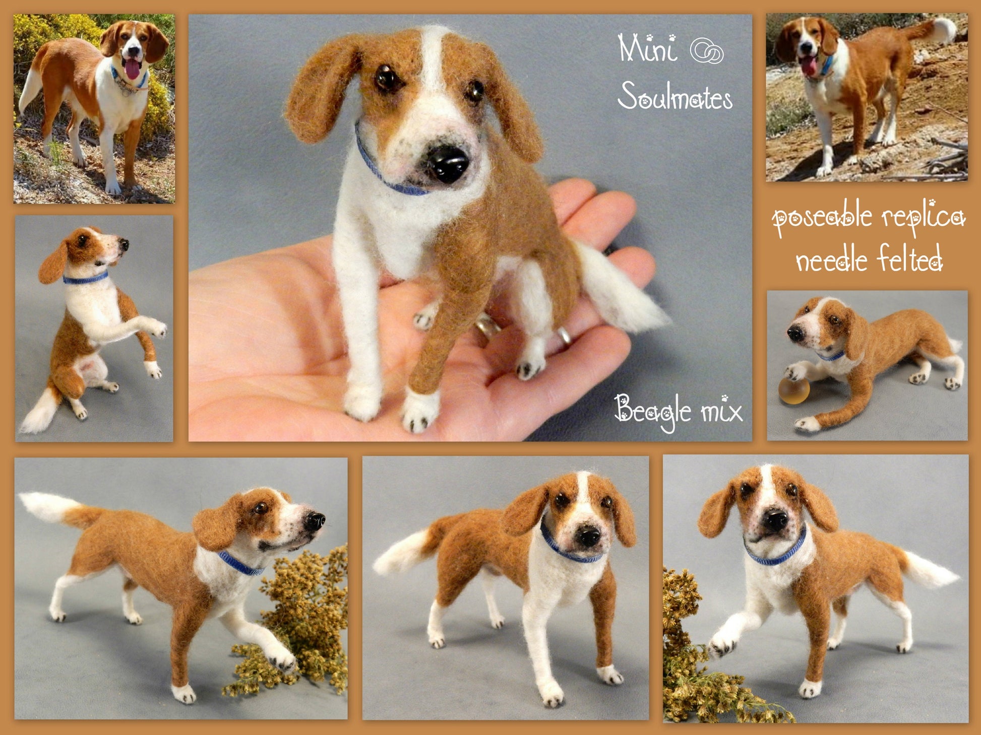 Beagle custom-felted dog custom dog miniature