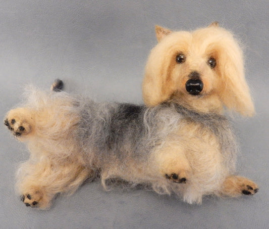 Australian Silly Terrier - Silky Terrier effigy needle-felted dog