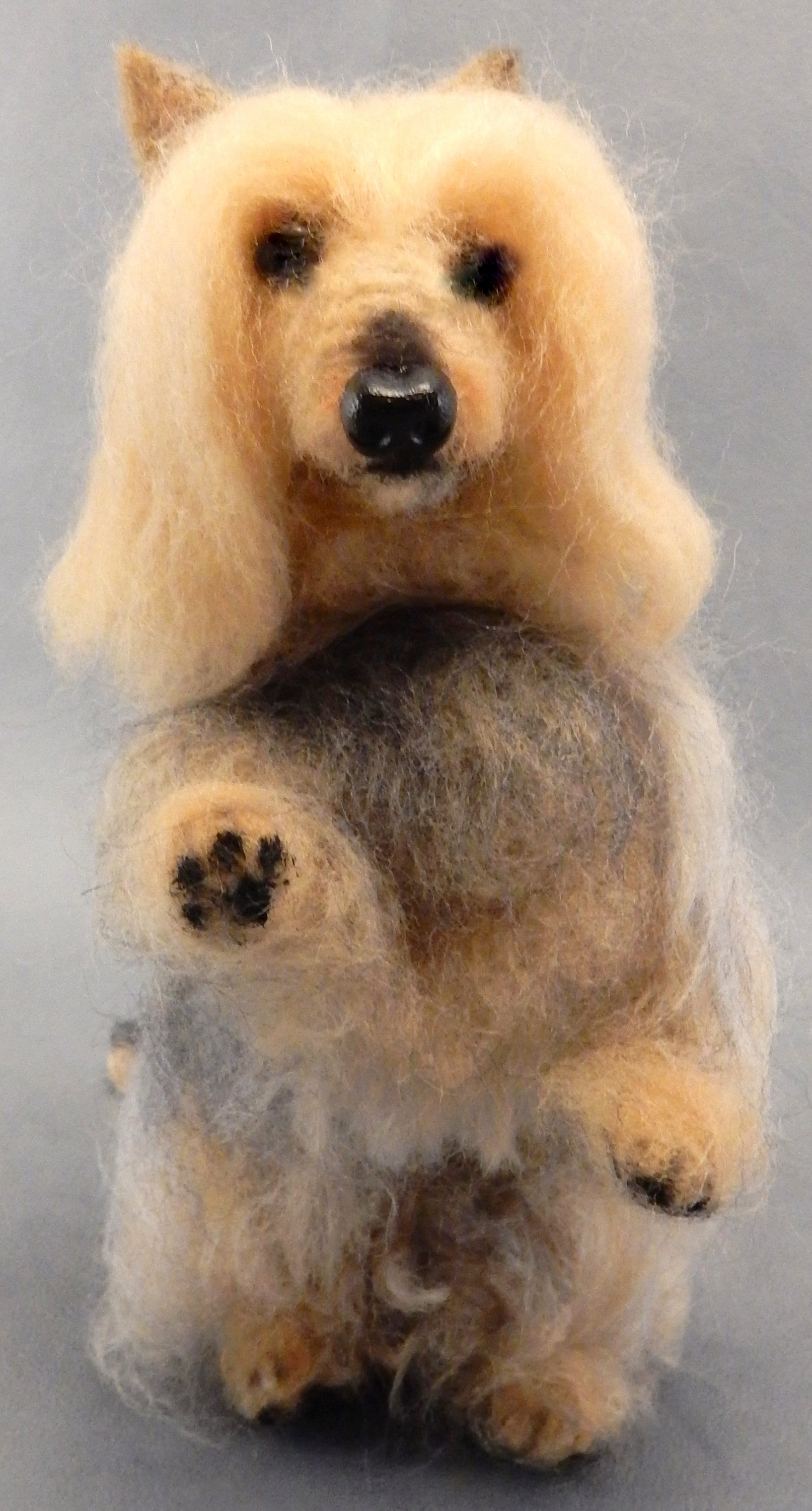 Australian Silly Terrier - Silky Terrier effigy needle-felted dog 