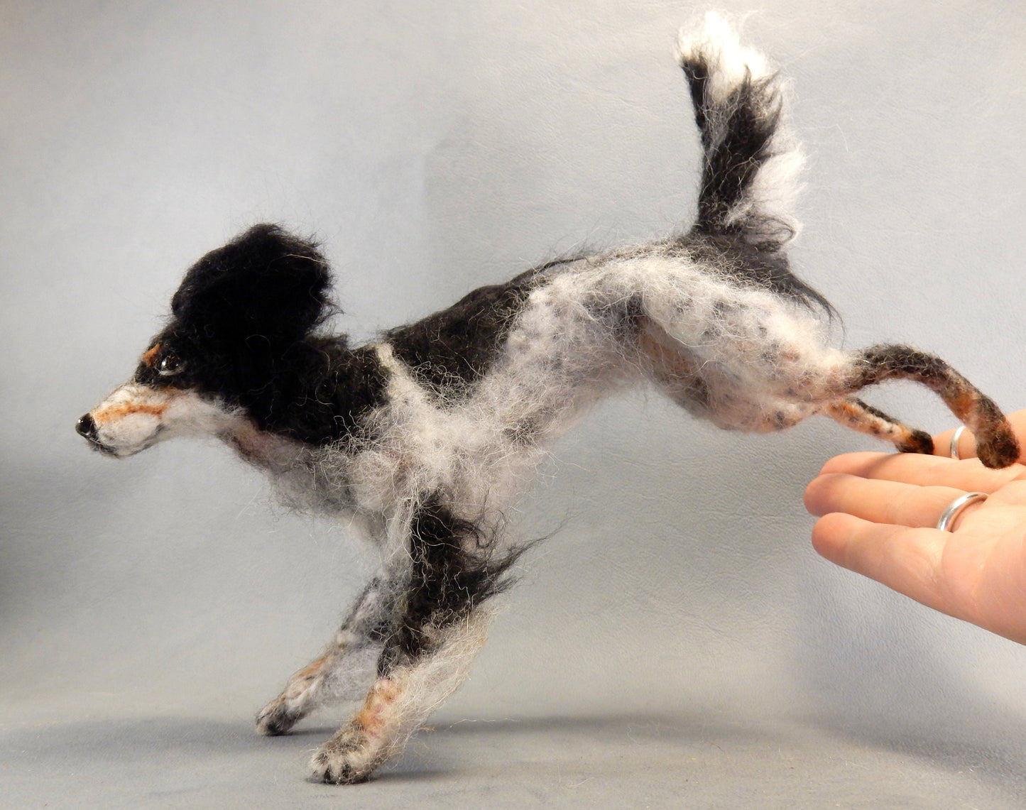 Setter needle-felted dog miniature