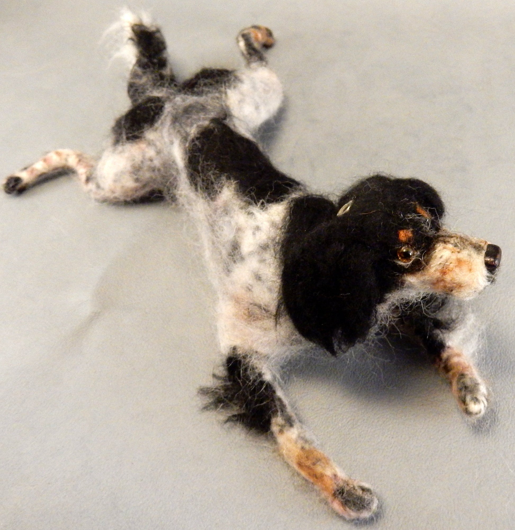 Setter needle-felted dog miniature