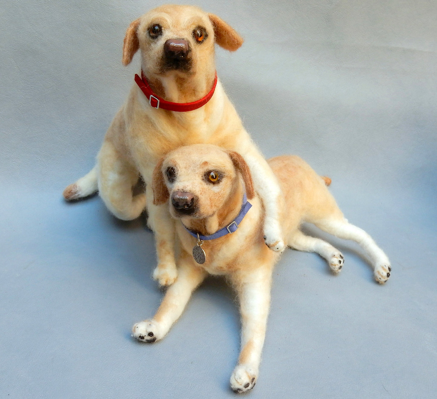 Labrador Retriever needle-felted dog portrait from photos