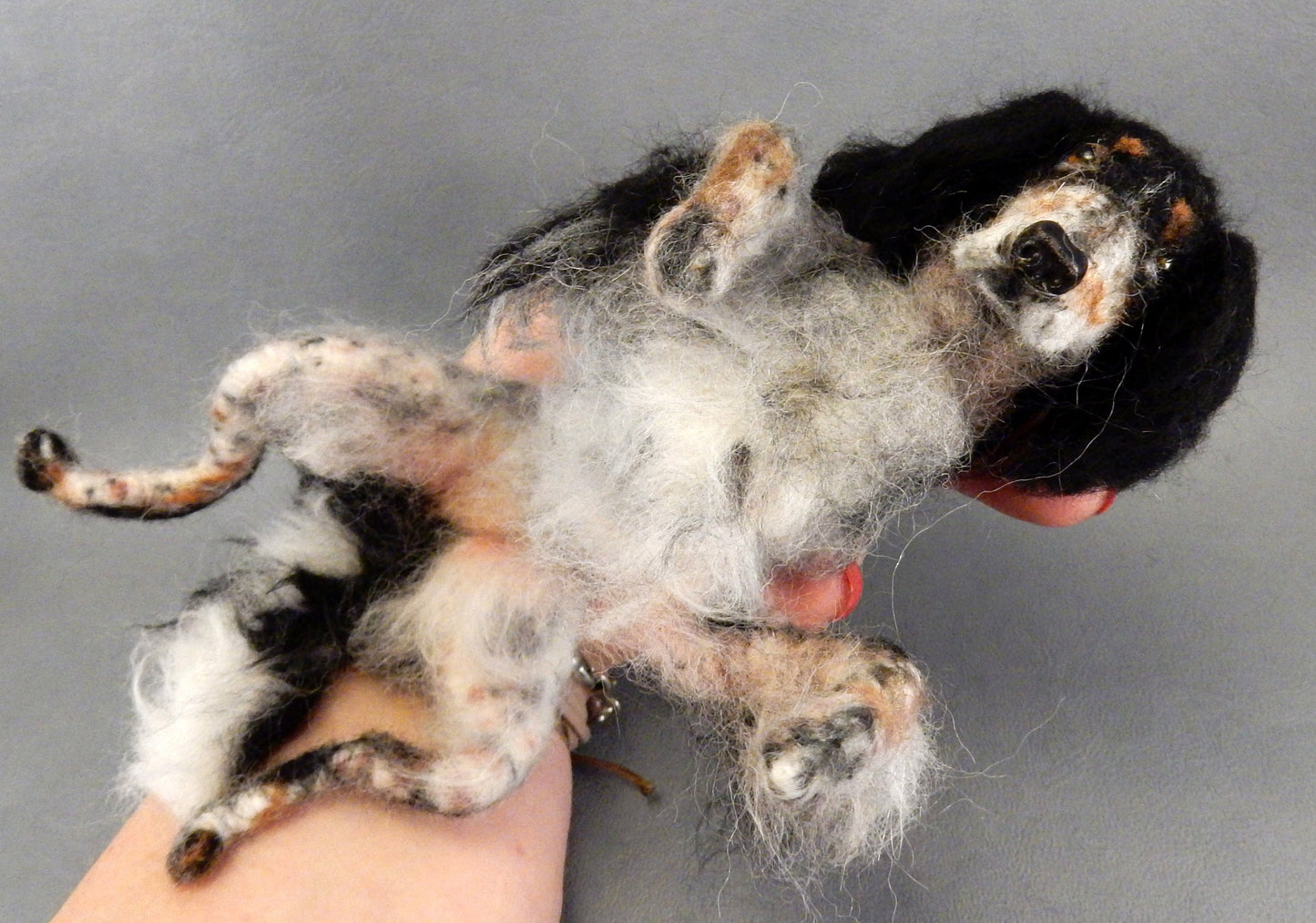 Setter needle-felted dog miniature