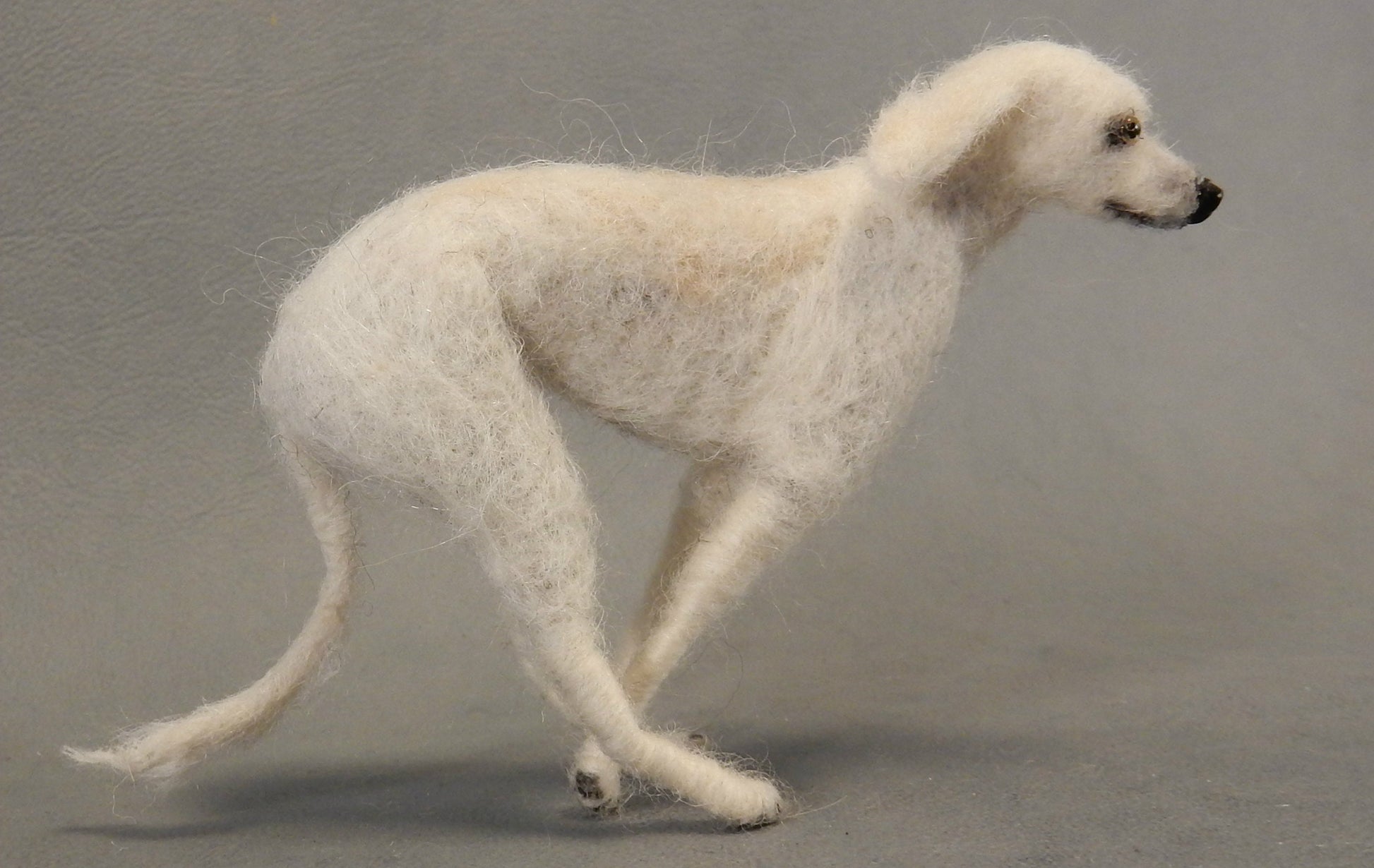 Saluki needle felt dog miniature