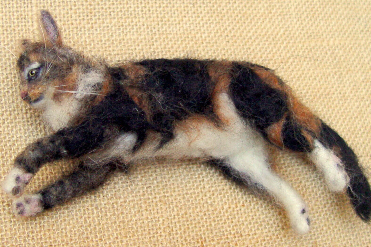 Red Maine Coon cat lover gift needle-felted cat miniature