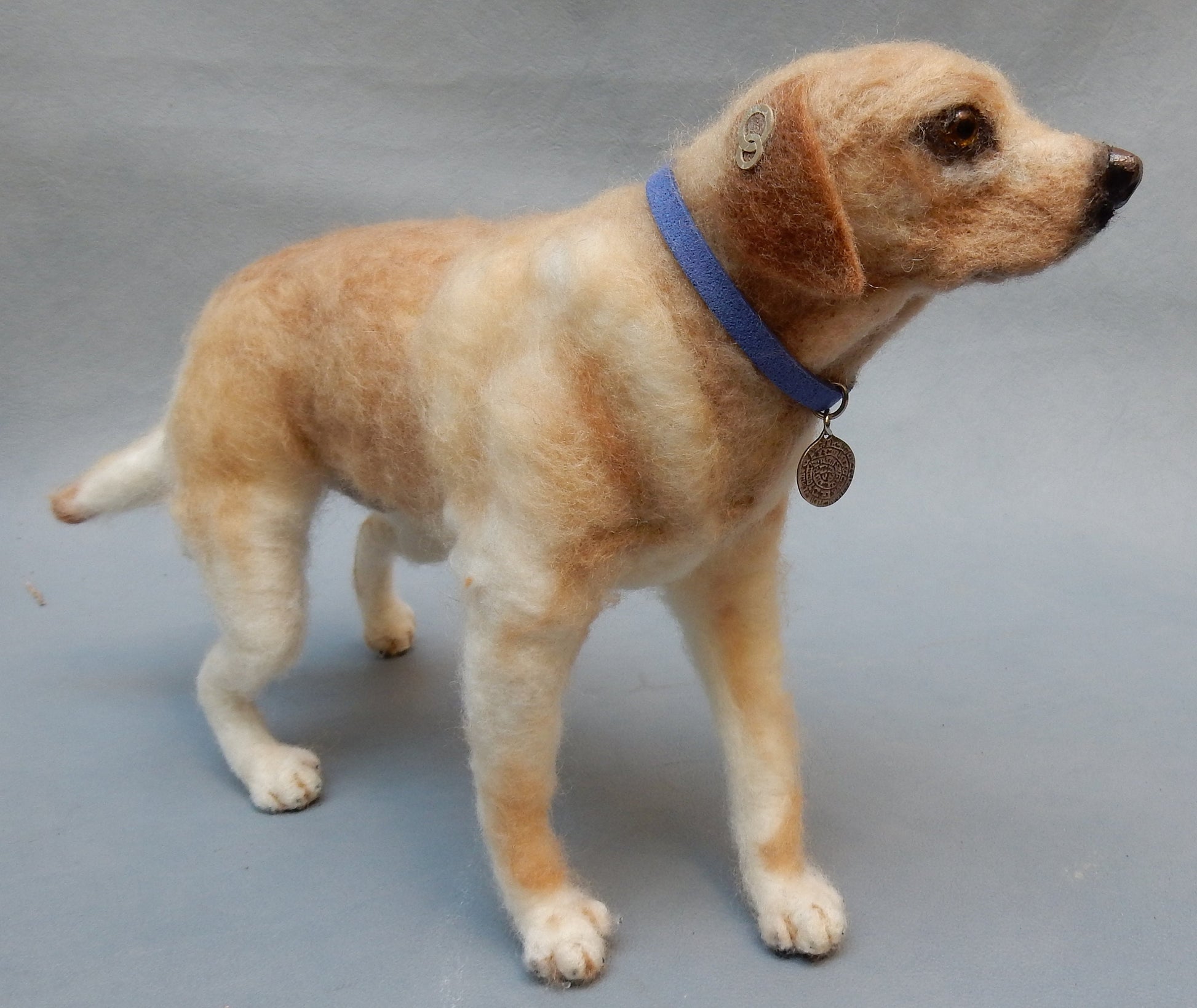 Labrador Retriever needle-felted dog portrait from photos