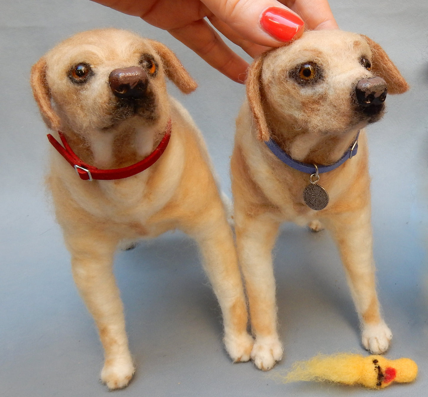 Labrador Retriever needle-felted dog portrait from photos