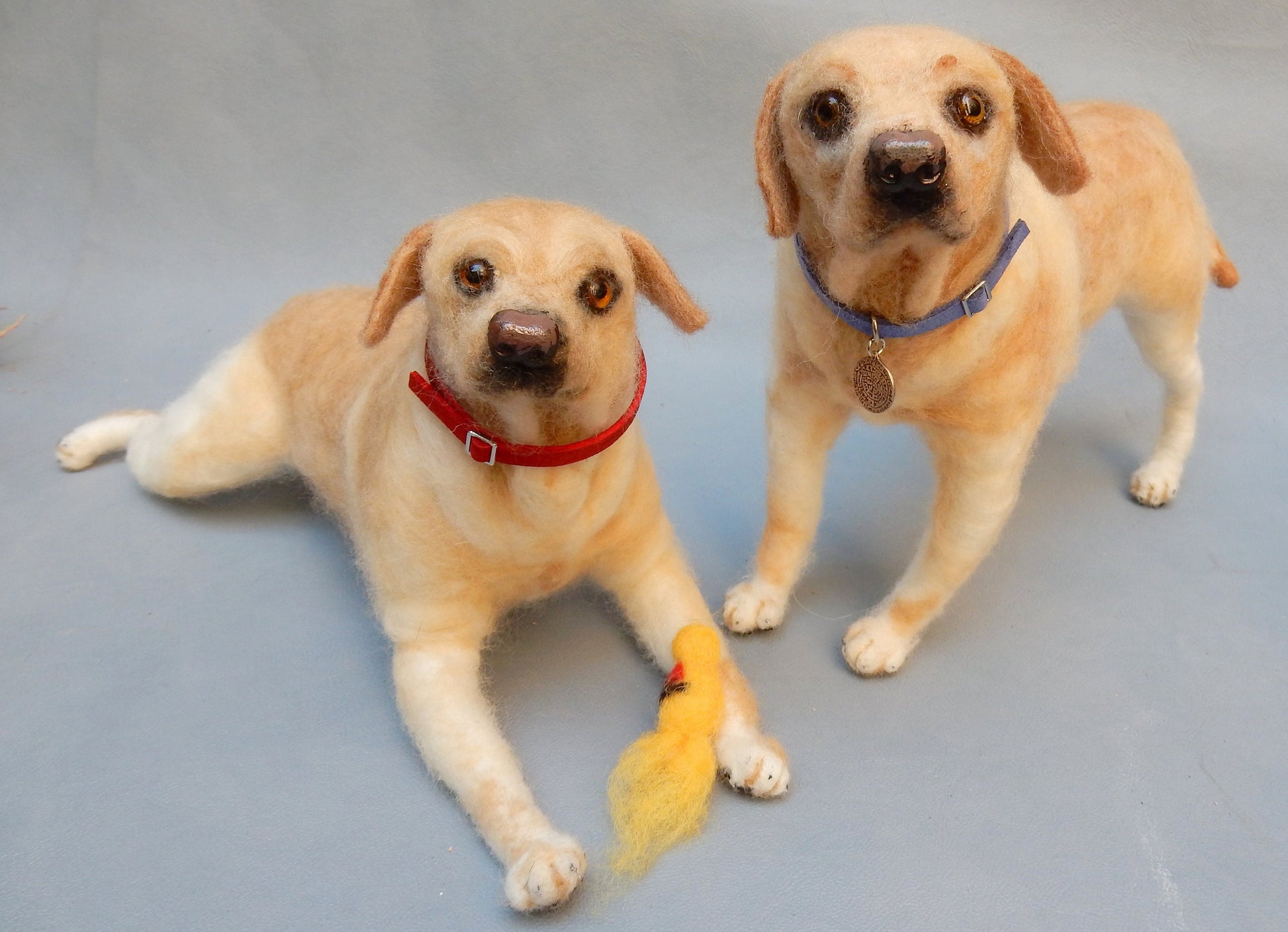 Labrador Retriever needle-felted dog portrait from photos