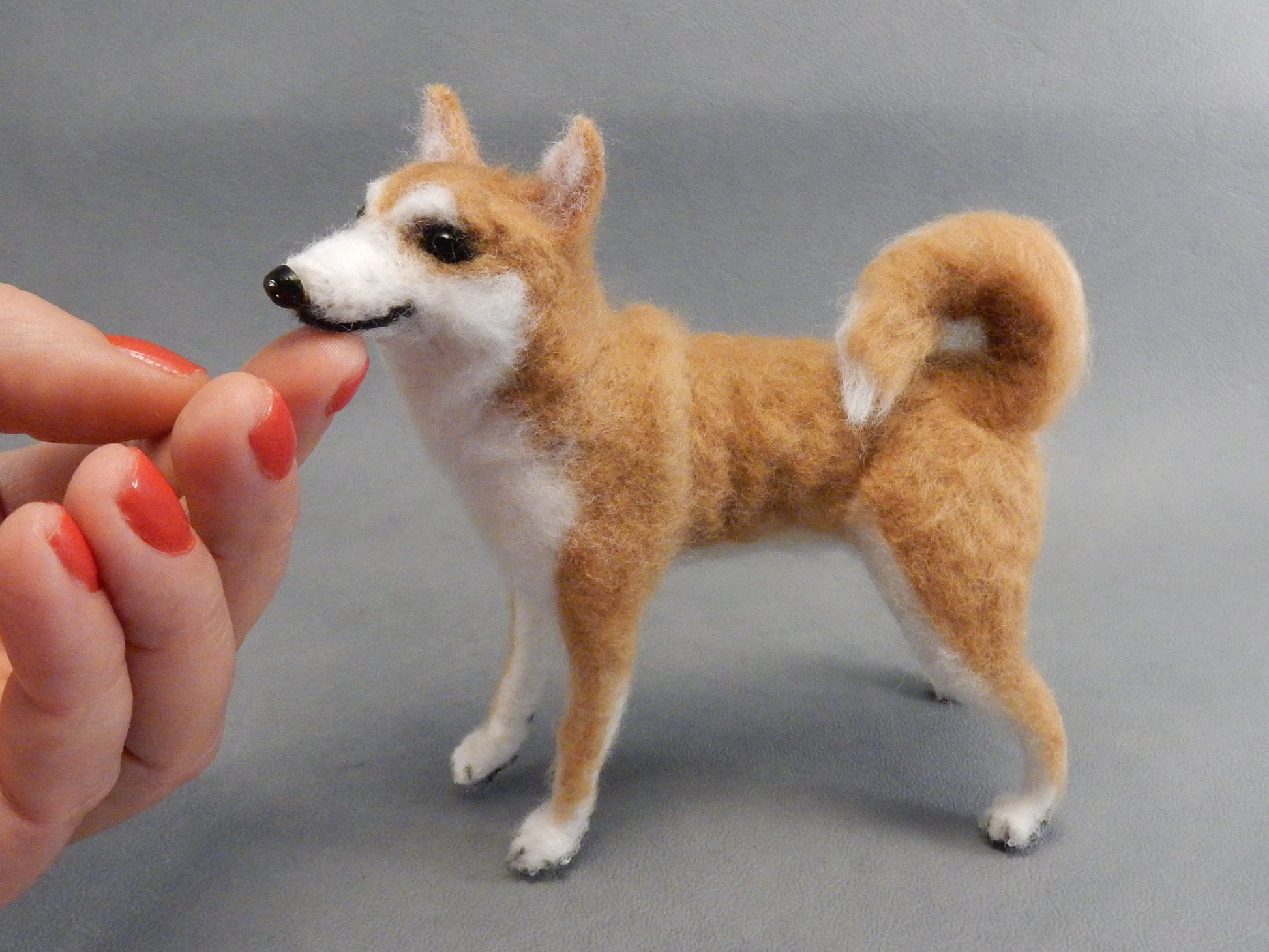 Shiba Inu needle felted dog miniature