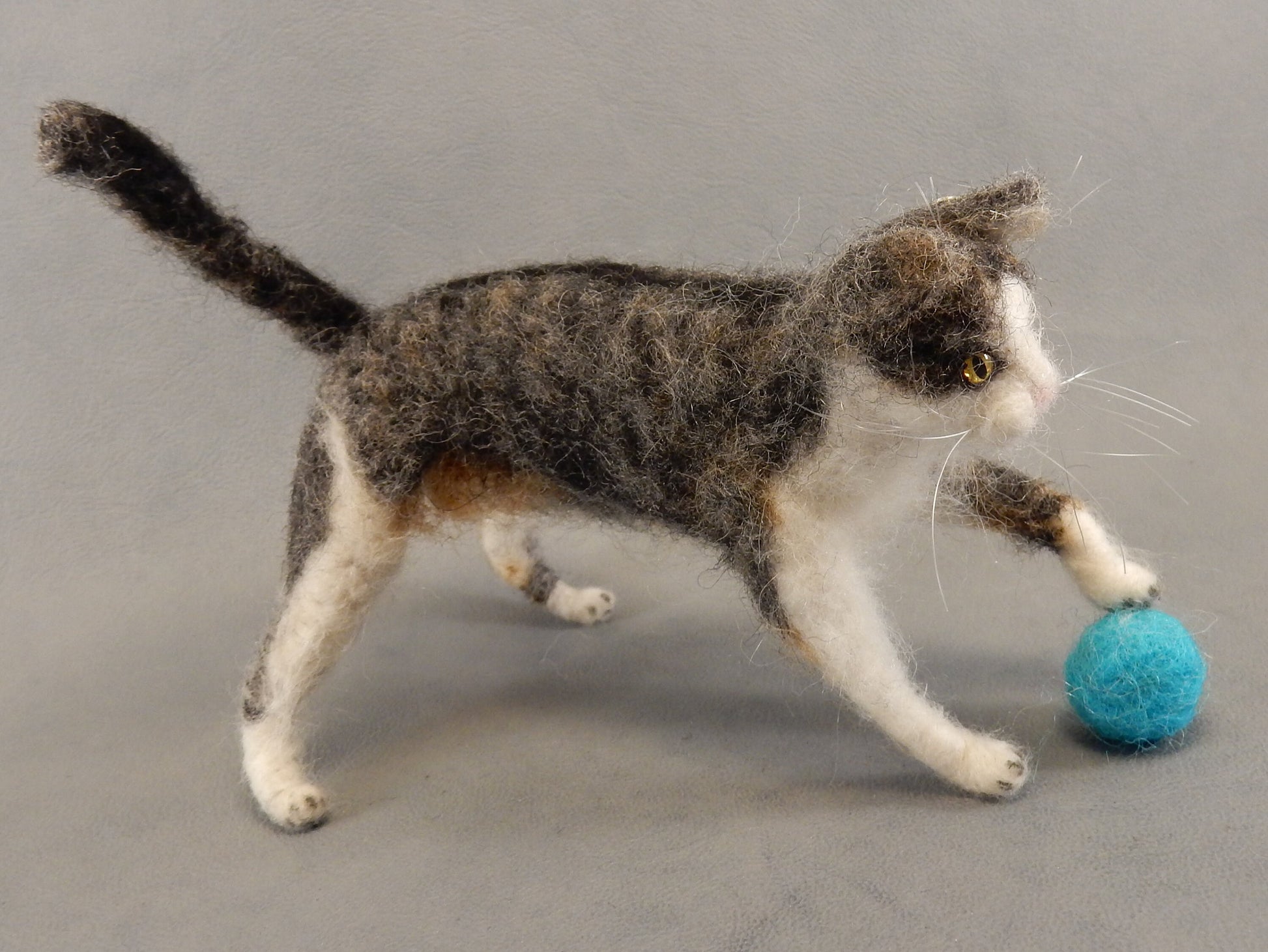 Tabby Cat needle felted cat miniature