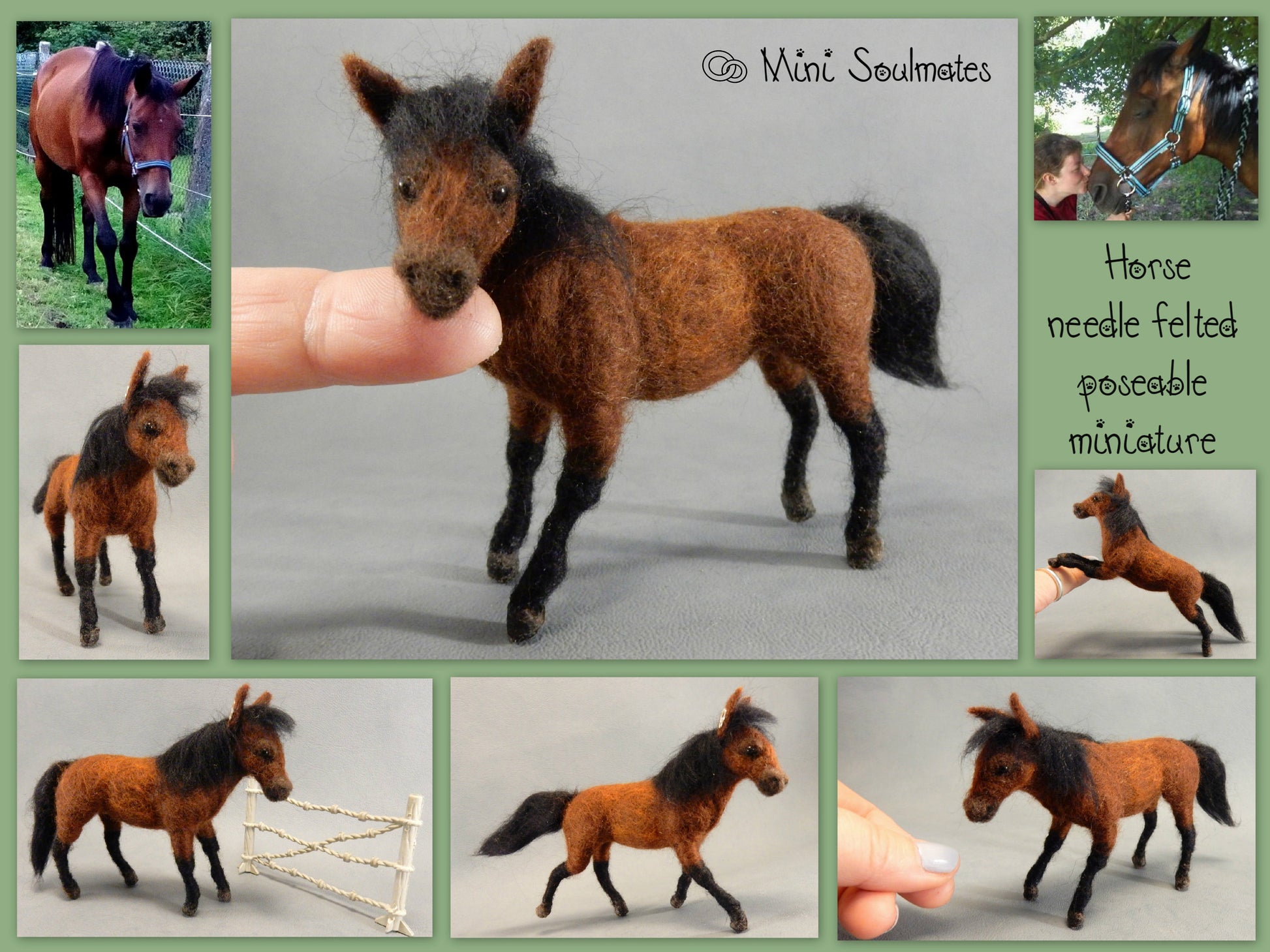 Custom horse lover gift needle felted horse replica