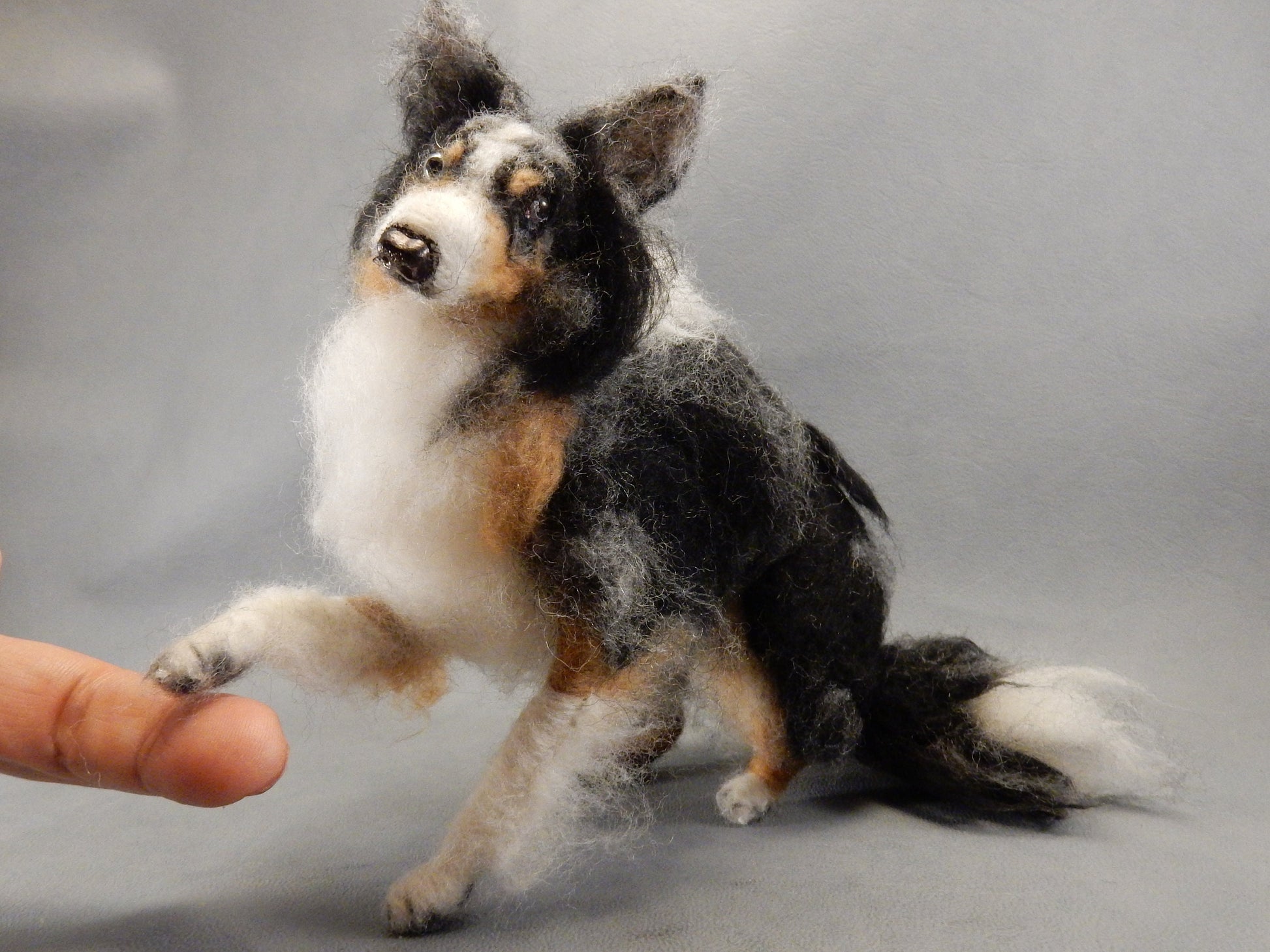 Aussie needle-felted dog miniature 