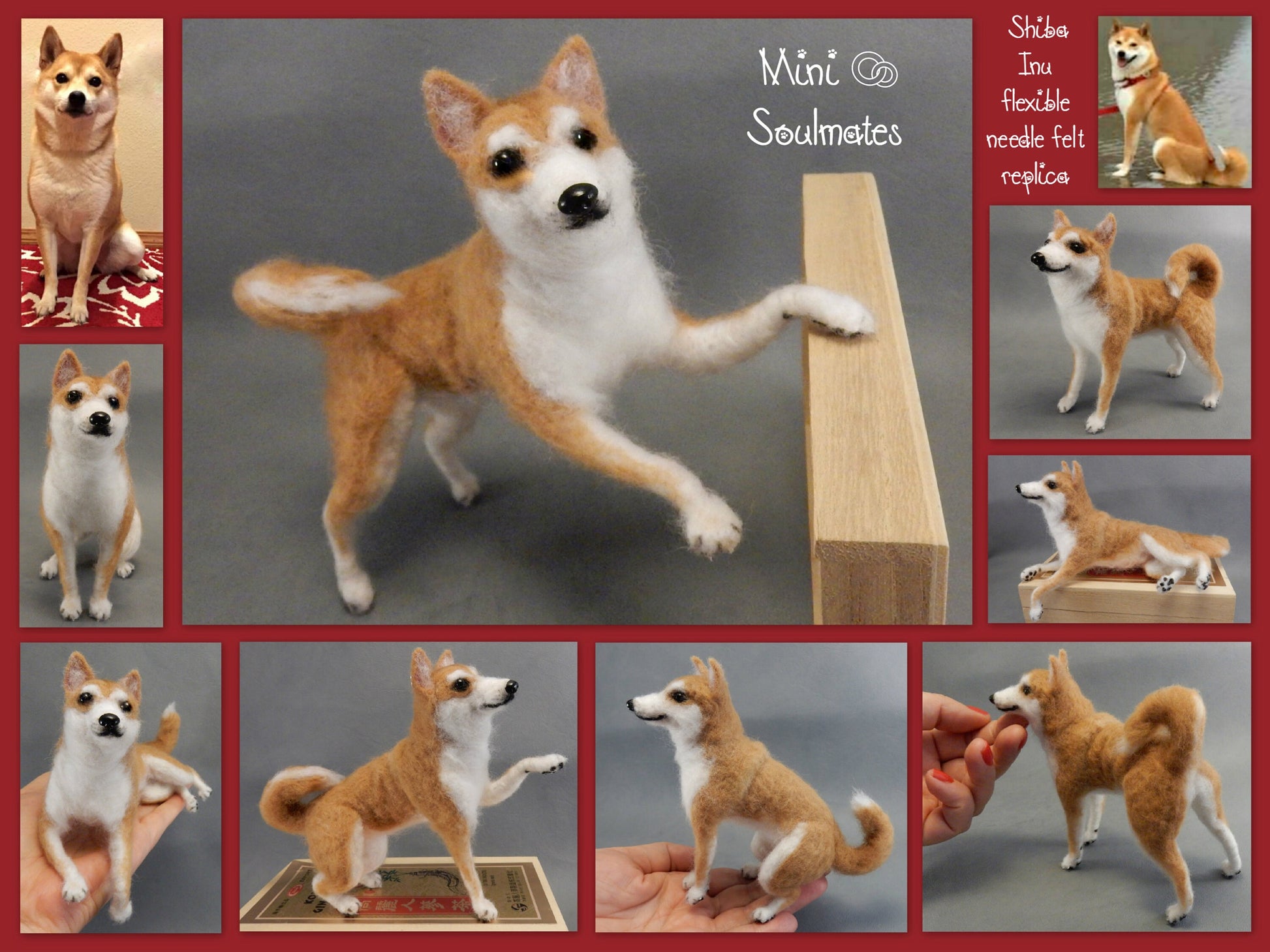 Shiba Inu needle felted dog miniature