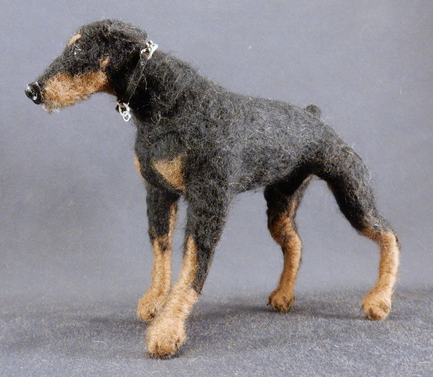 Doberman Pinscher needle-felted dog miniature