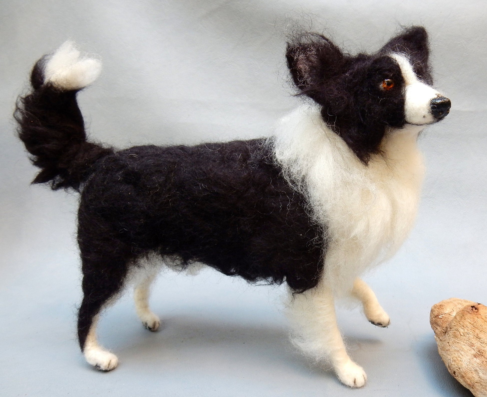 Border Collie needle-felt dog miniature custom dog replica