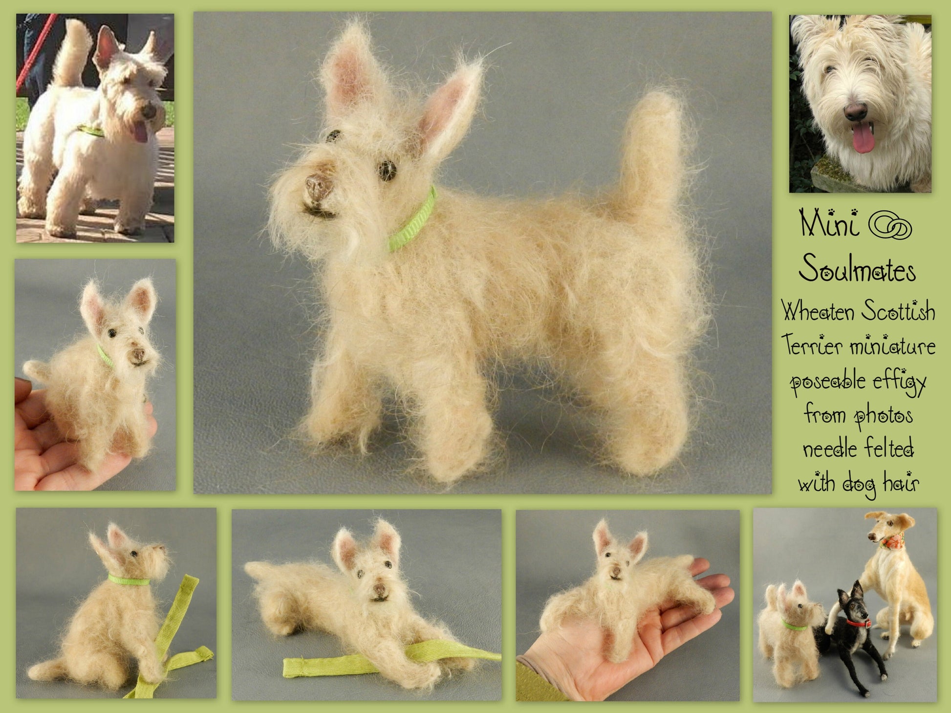 needle-felted dog replica Scottish Terrier 