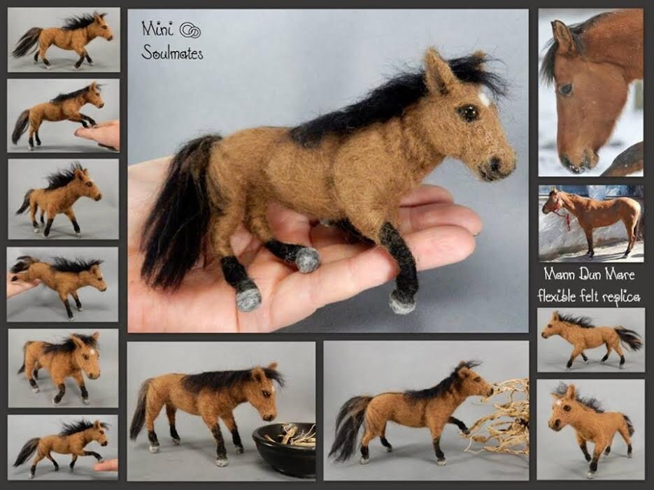 Custom felted horse loss keepsake horse miniature