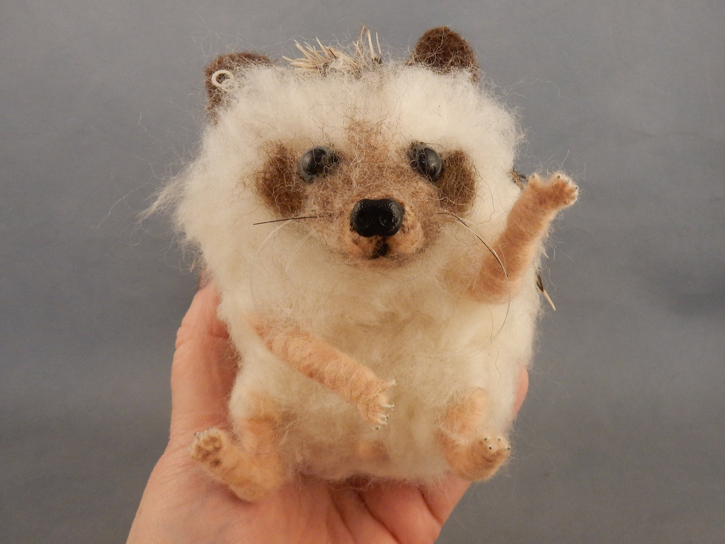 unique hedgehog felting faux taxidermy wool replica