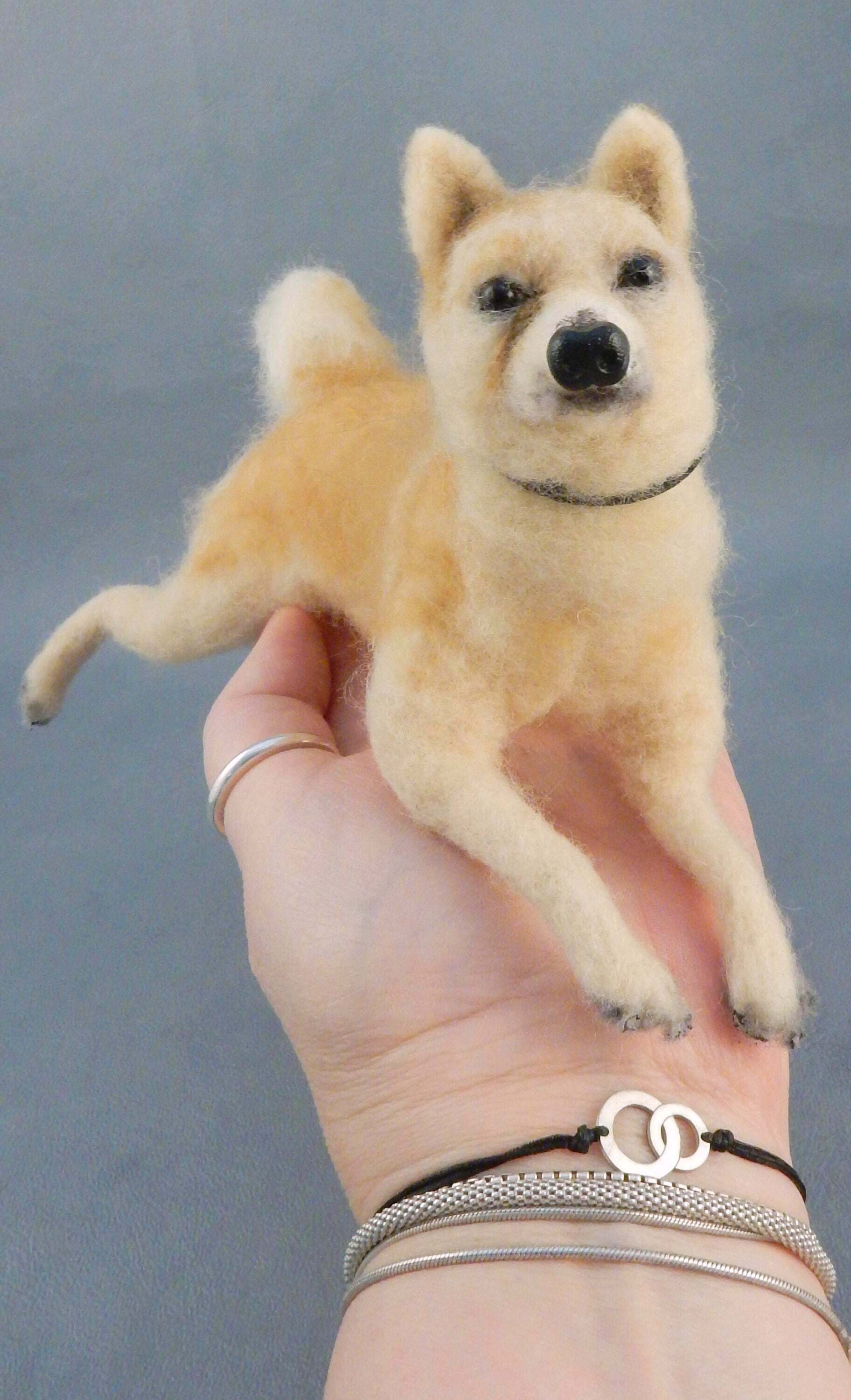 Akita Inu needle felt dog replica