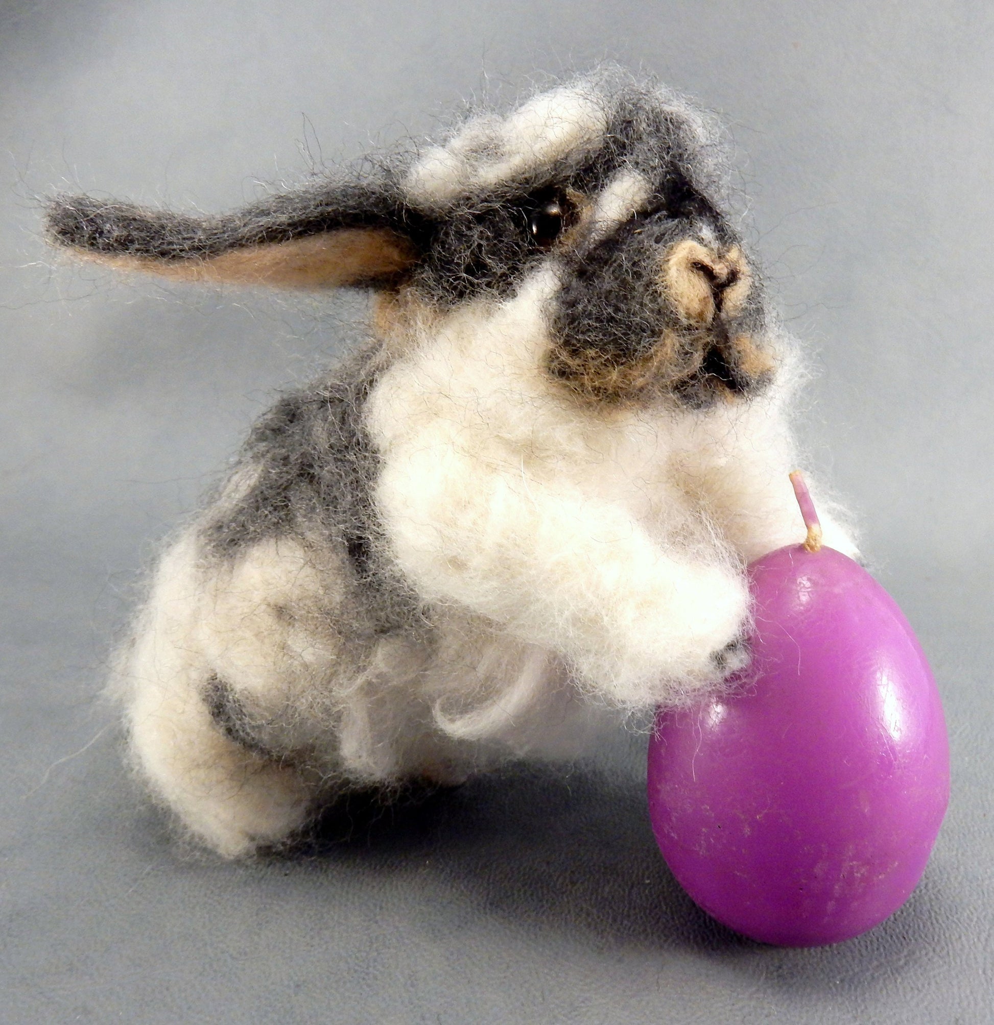 needle-felted rabbit miniature