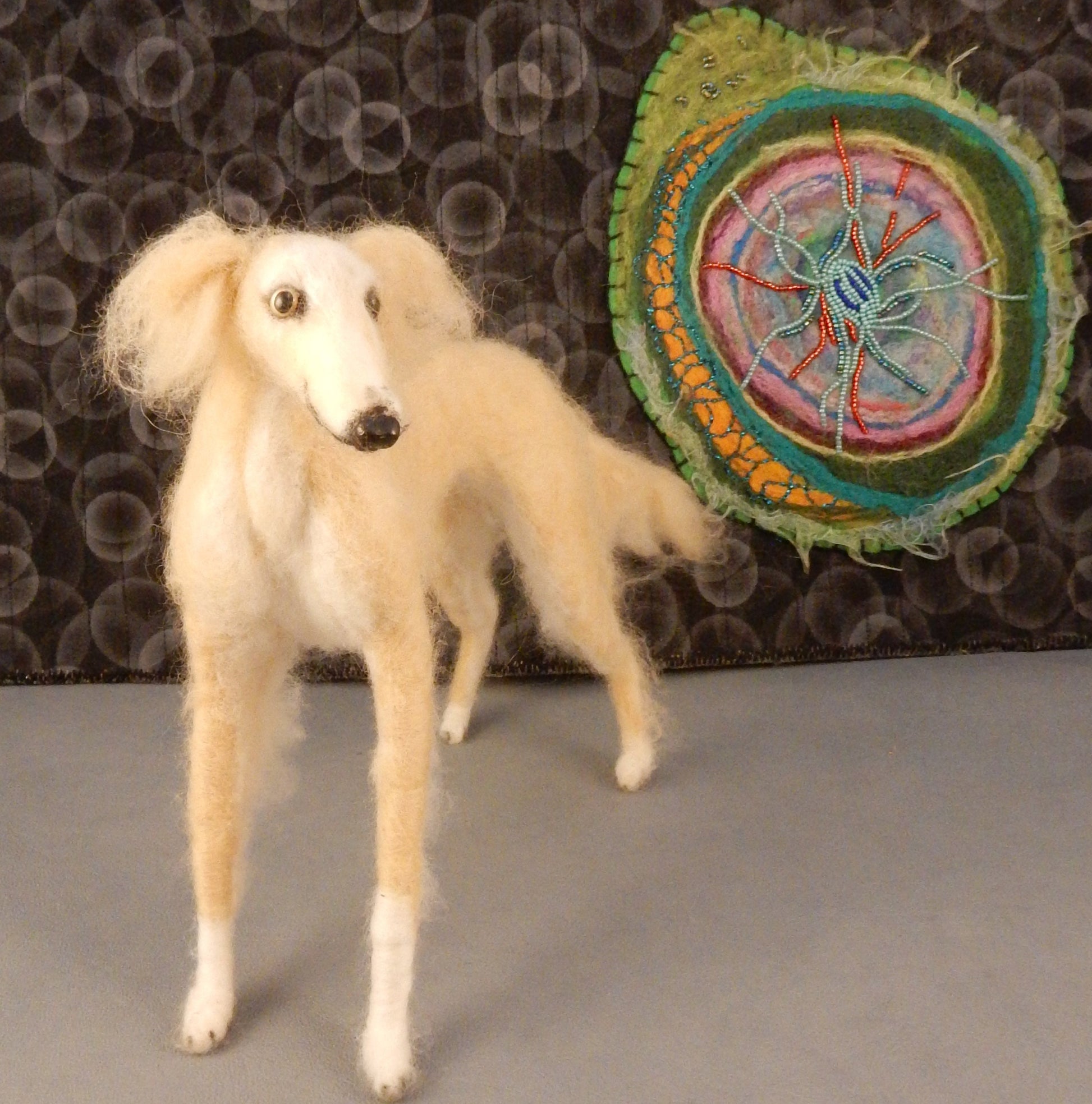 Silken Windsprite needle-felted dog miniature