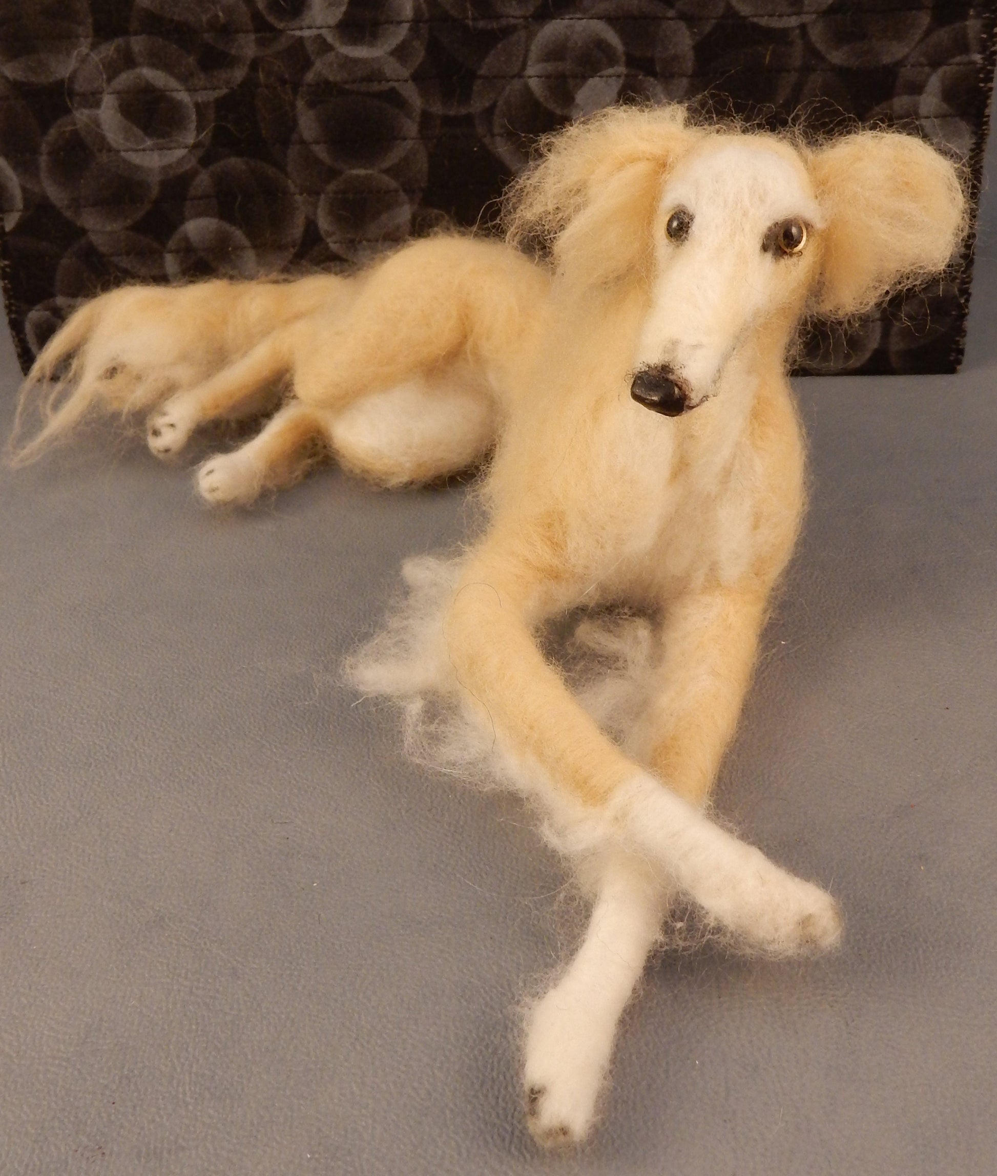 Silken Windsprite needle-felted dog miniature