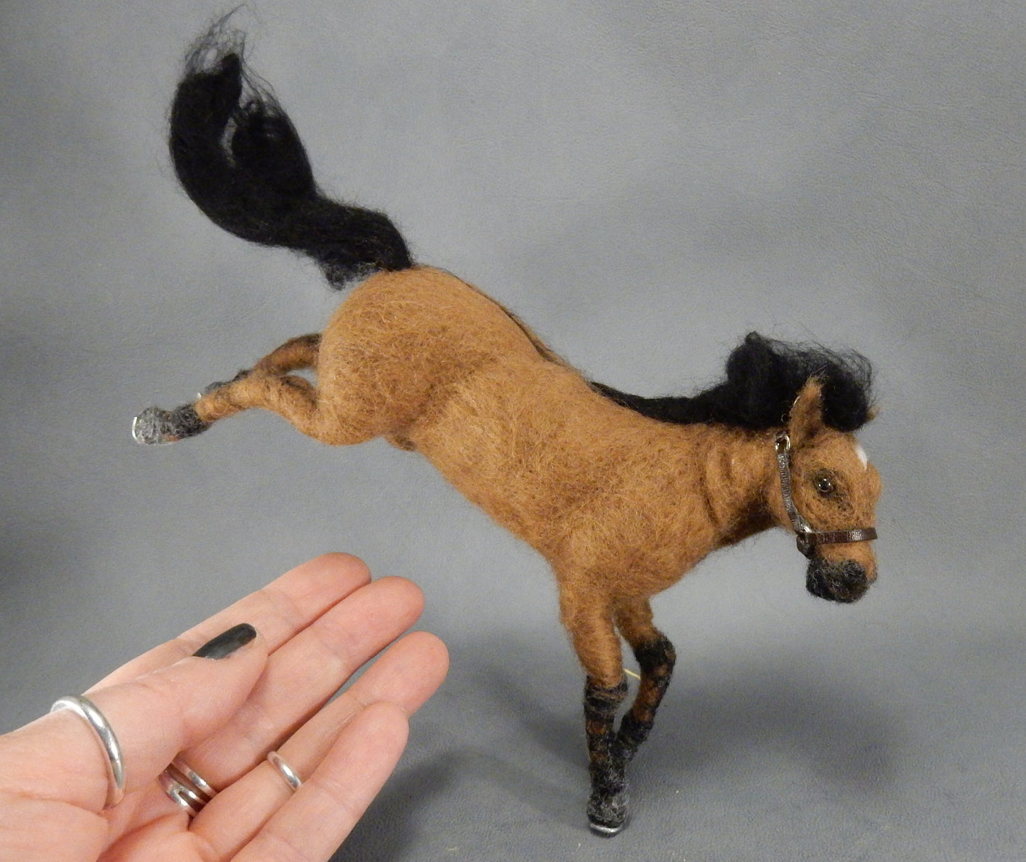 Needle-felted horse replica Arabian horse lover gift