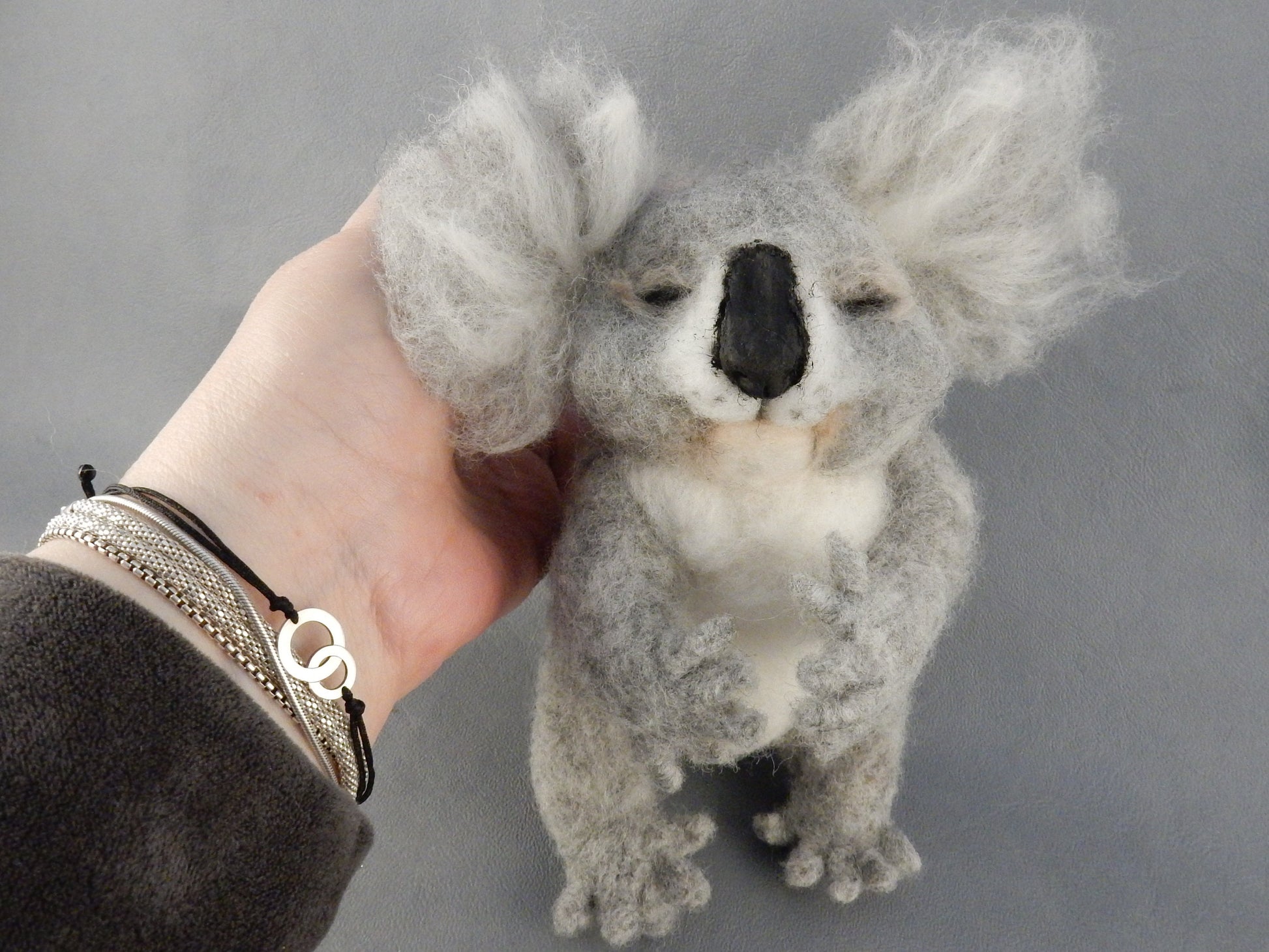 Koala miniature needle-felted Koala replica custom-made koala sculpture