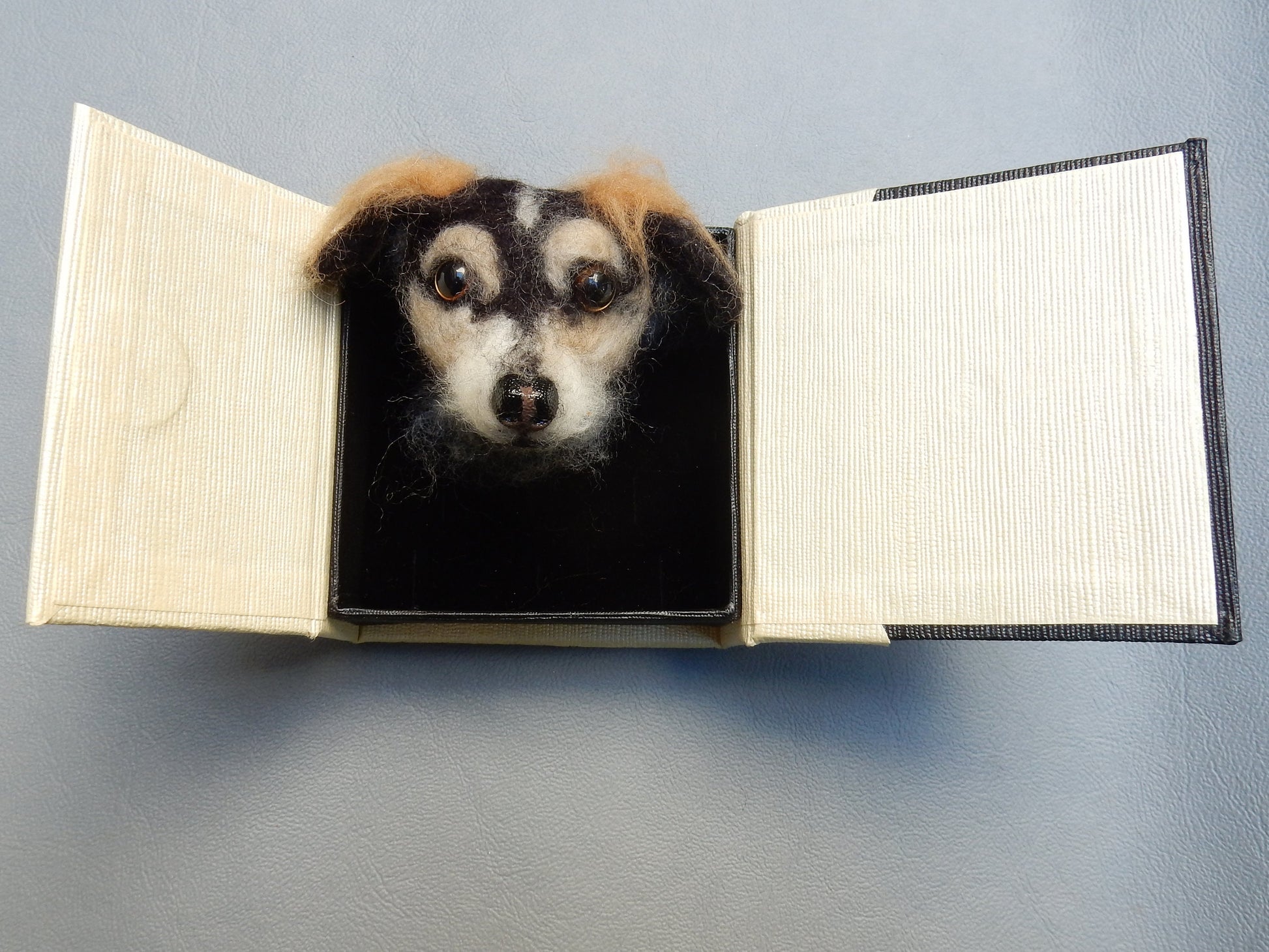 Pinscher pin needle-felted brooch