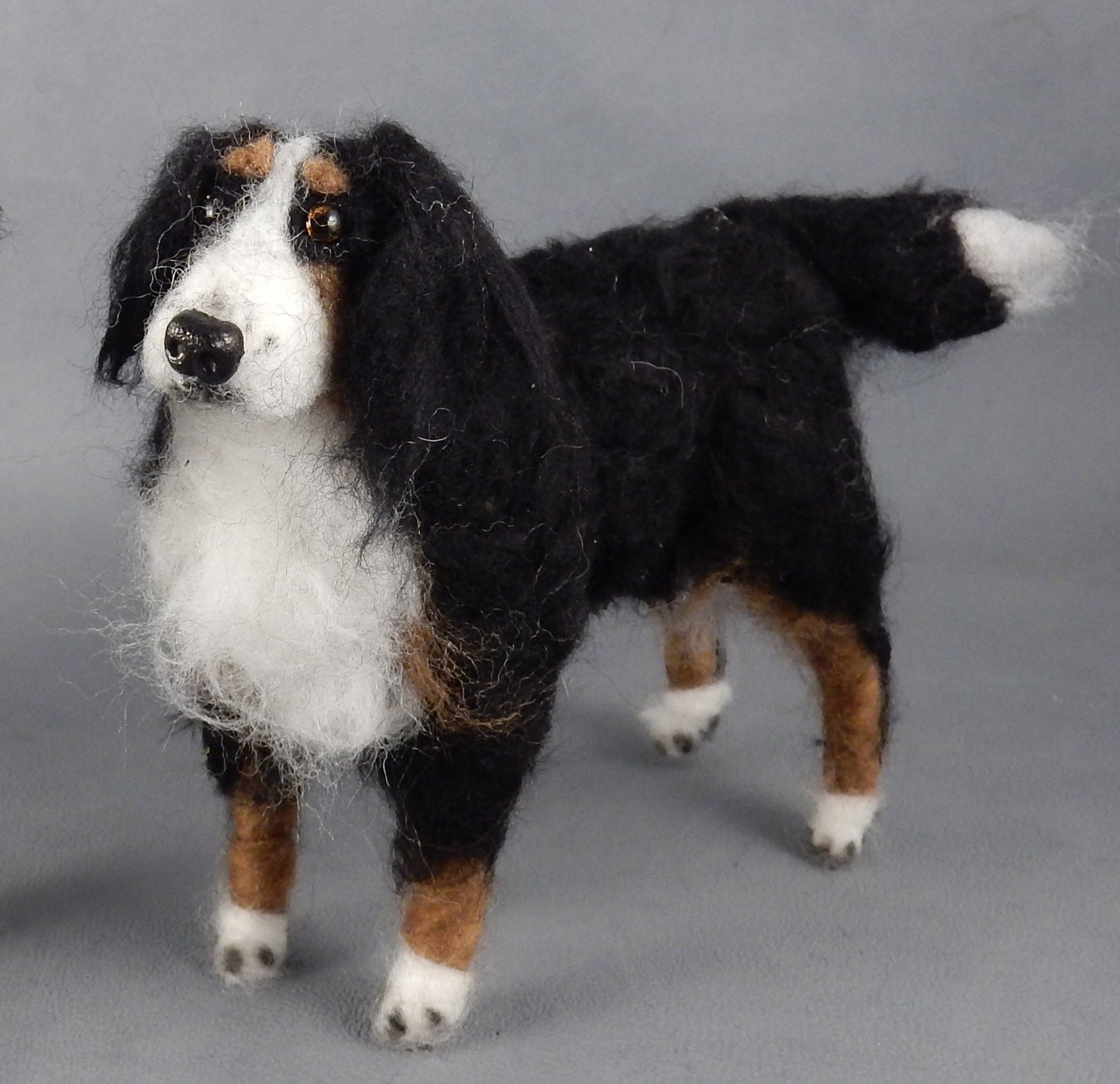 Bernese Mountain Dog custom-felted dog replica