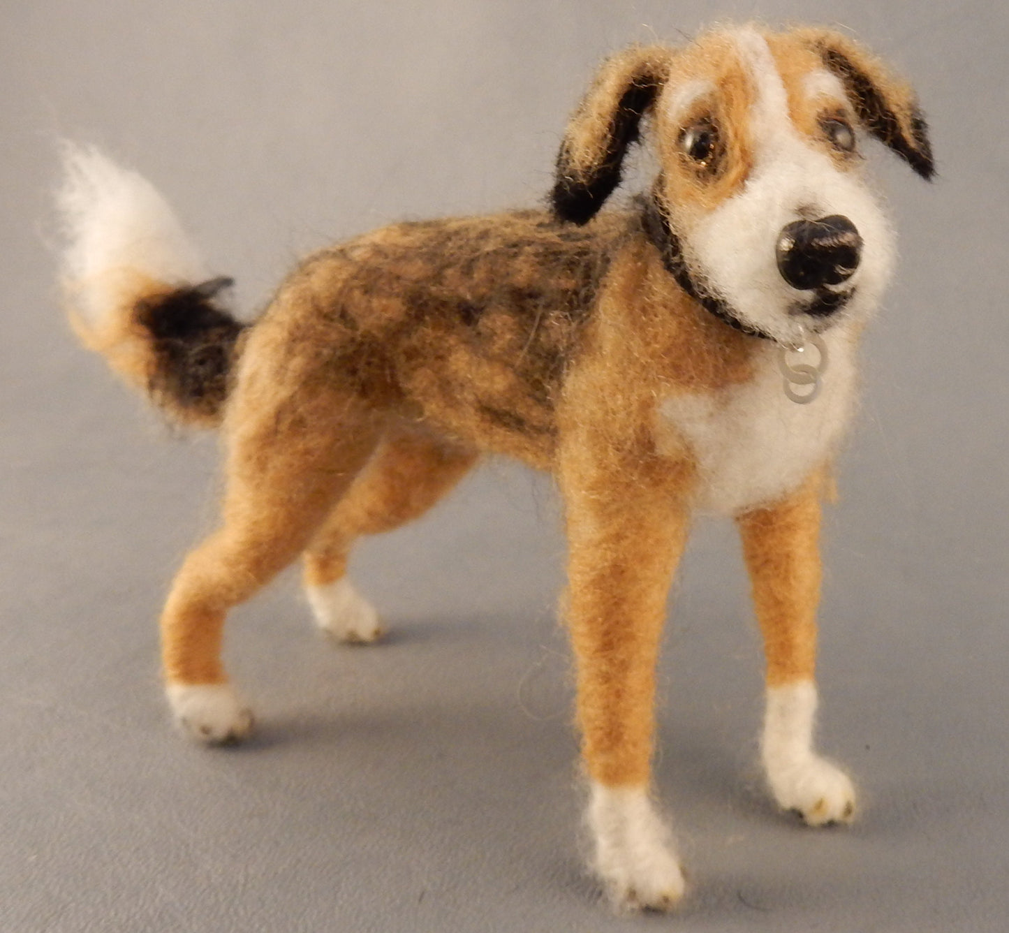 needle-felted dog miniature