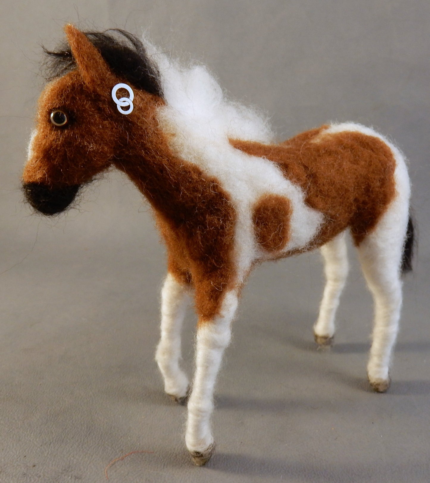 Custom felted foal replica