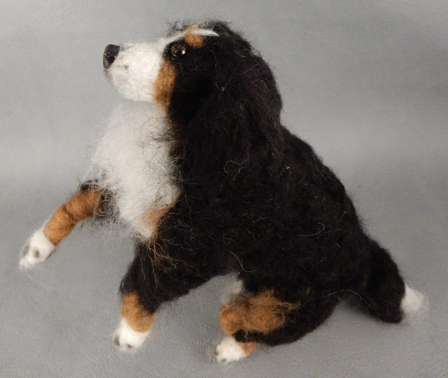 Bernese Mountain Dog custom-felted dog replica