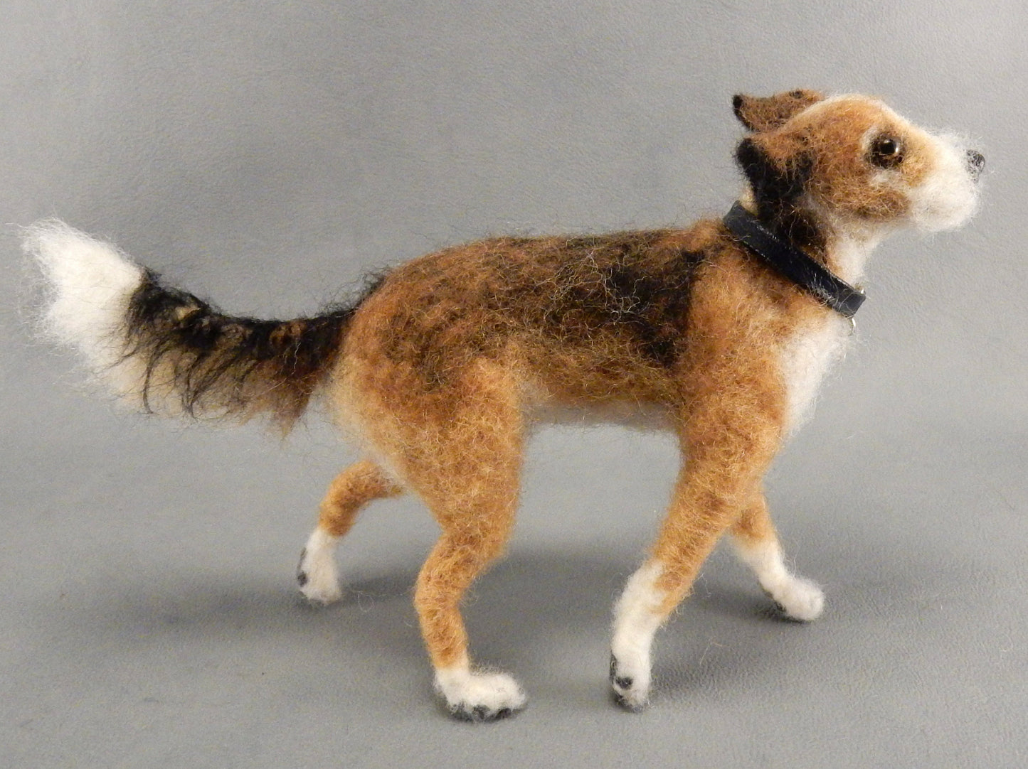 needle-felted dog miniature