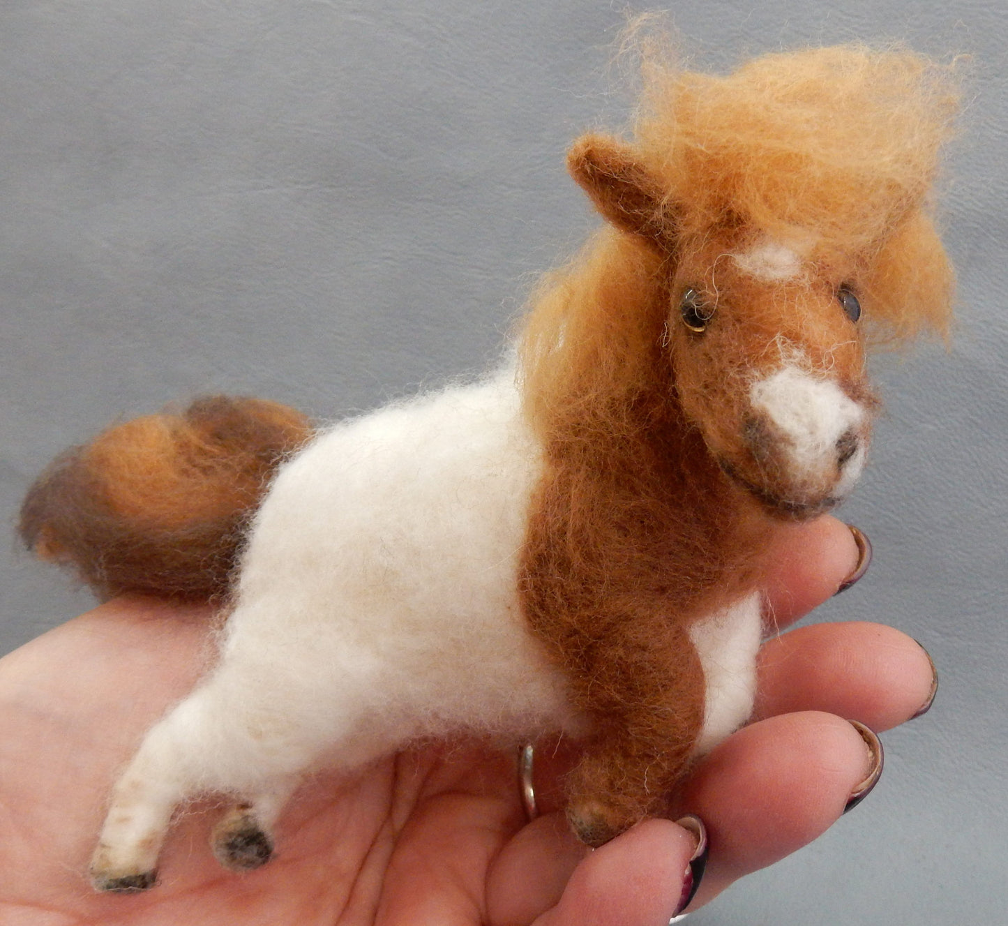 Shetland pony miniature custom felted pony replica