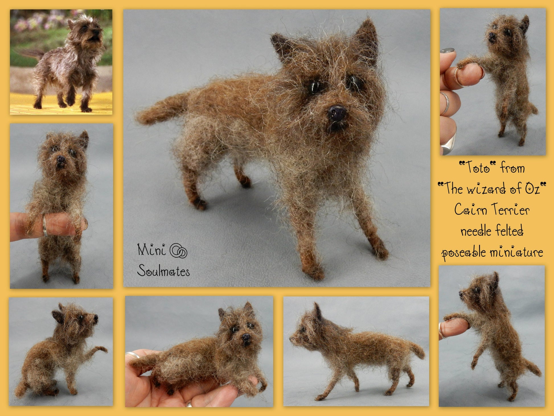 Cairn TERRIER needle-felt dog miniature