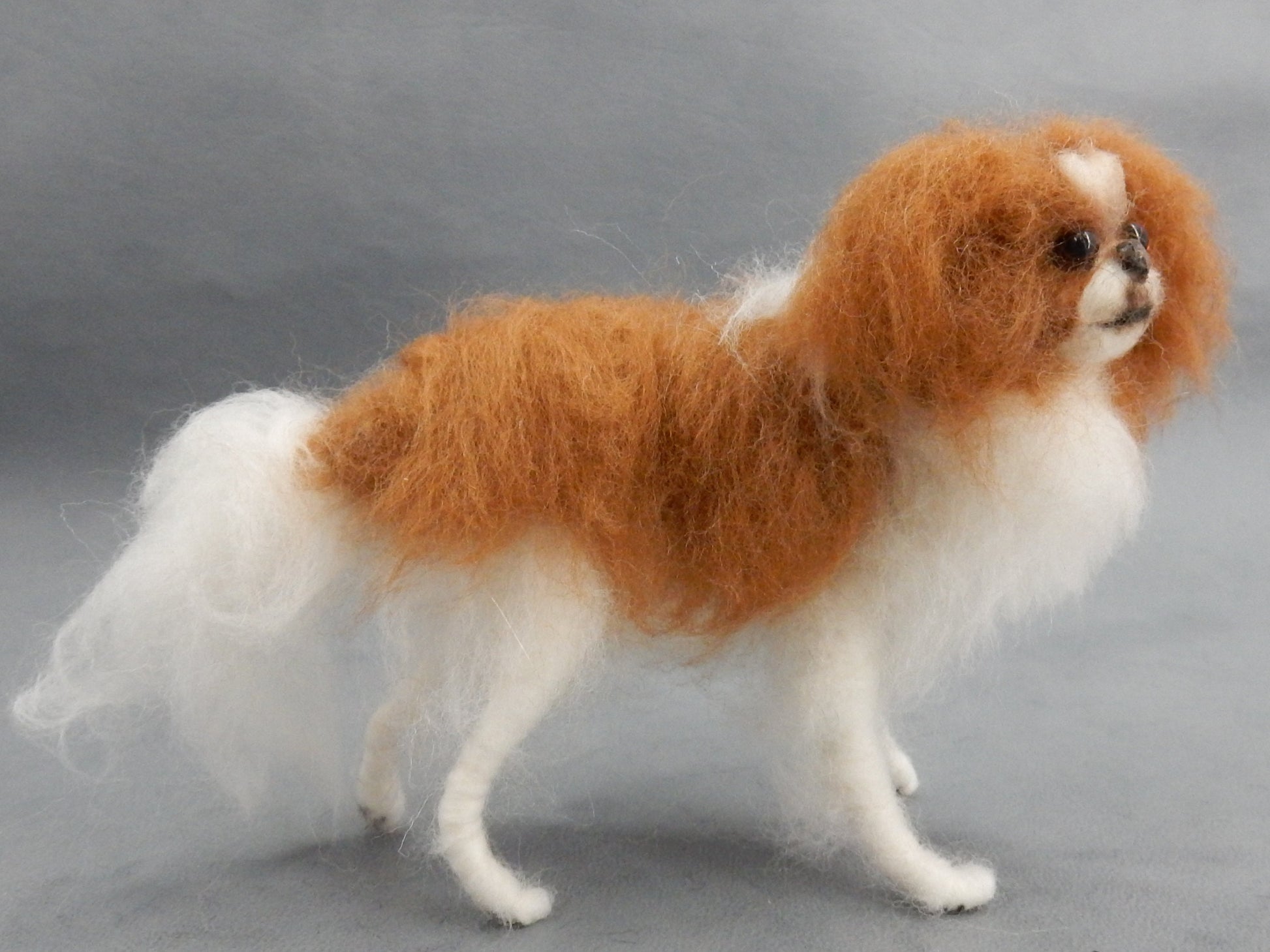 Pekingese needle felted dog Japanese Chin custom dog miniature