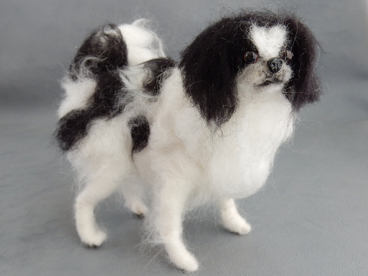 Pekingese needle felted dog Japanese Chin custom dog miniature