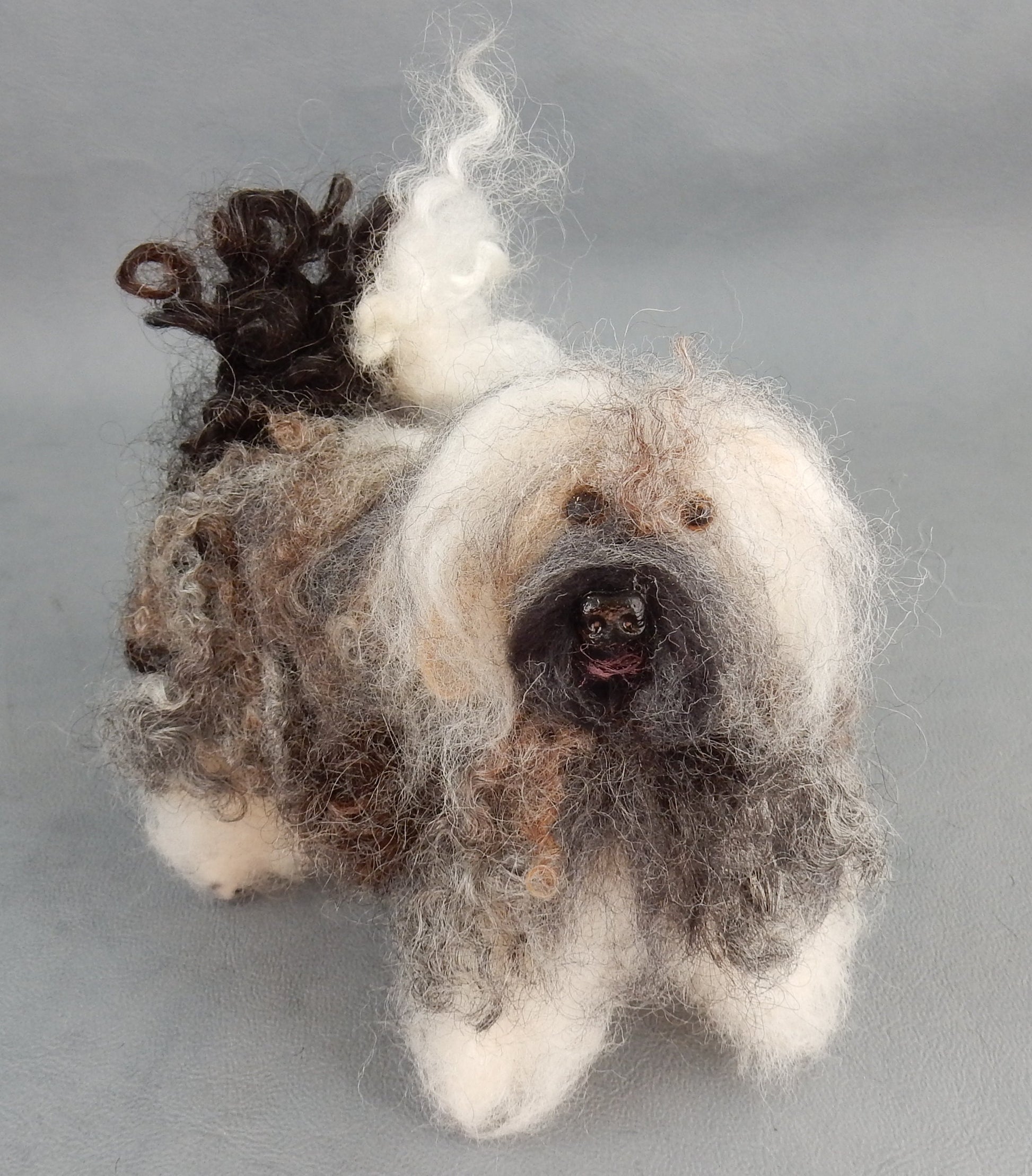 Lhasa Apso needle-felted dog Tibetan Terrier dog felt miniature