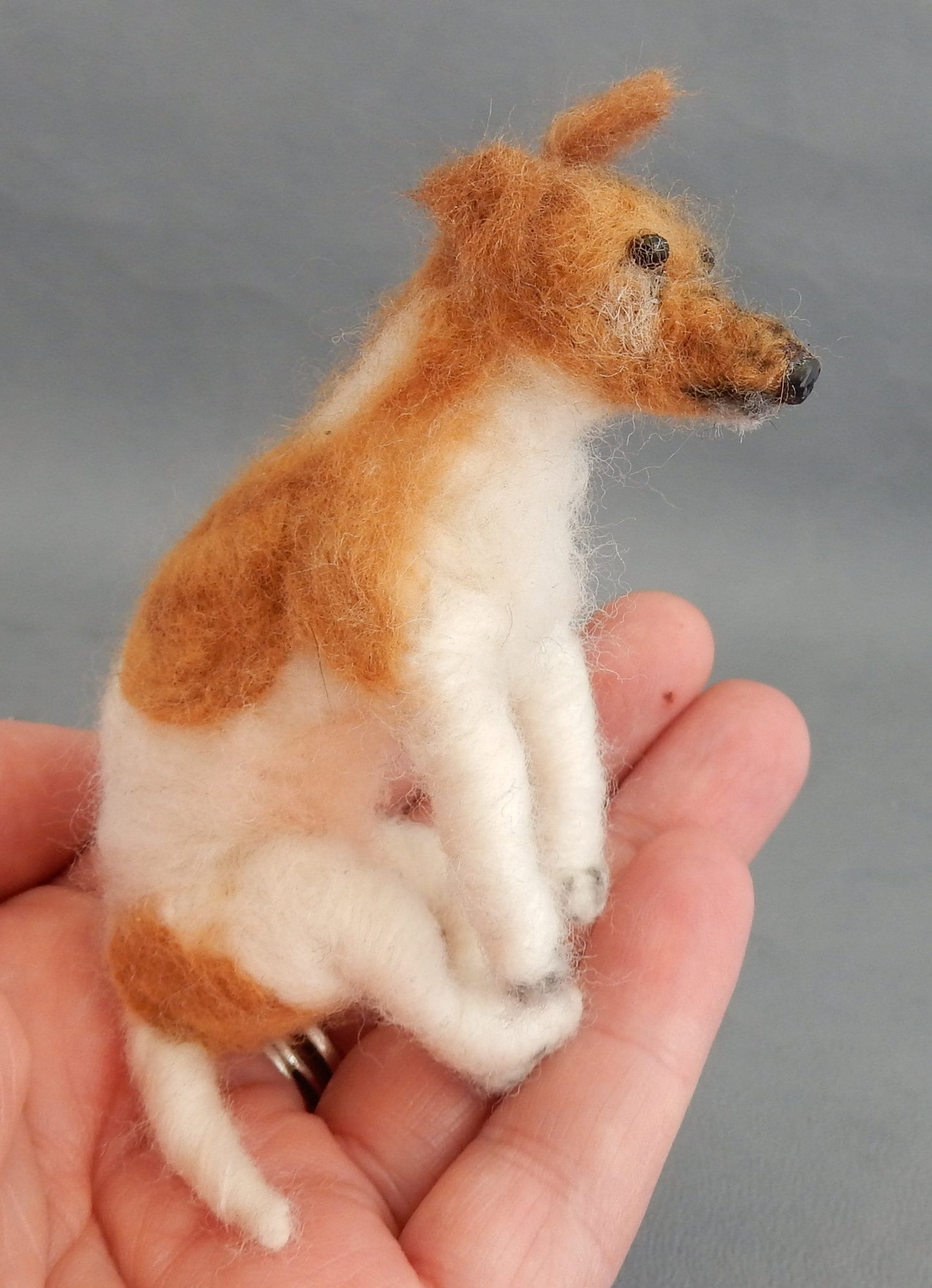 Fox Terrier replica needle felted dog replica dog loss dog memorial ke