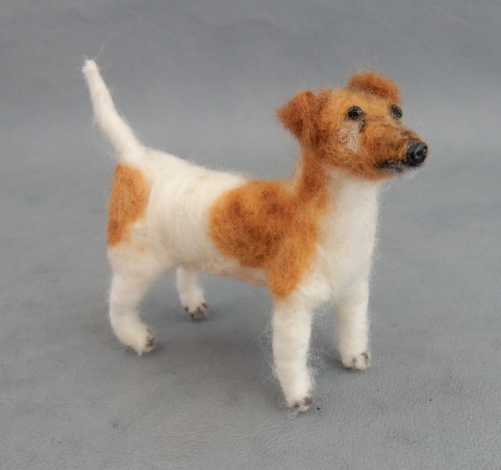 Fox Terrier replica needle felted dog replica dog loss dog memorial ke