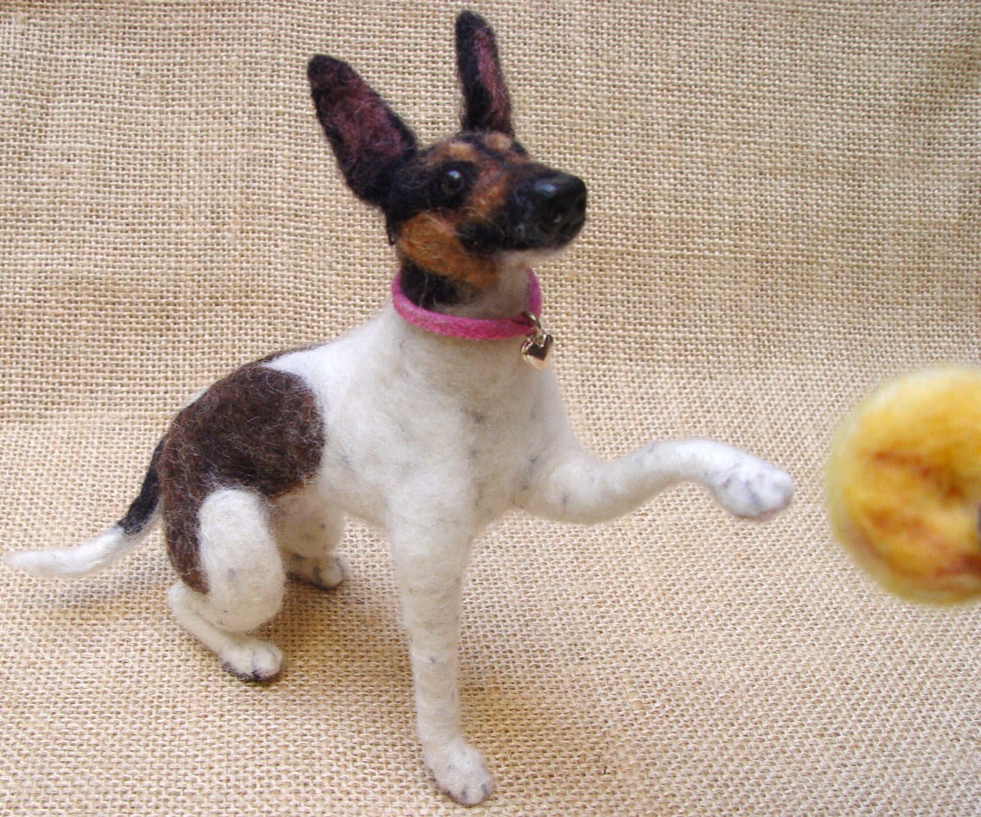 Fox Terrier replica needle felted dog replica dog loss dog memorial ke