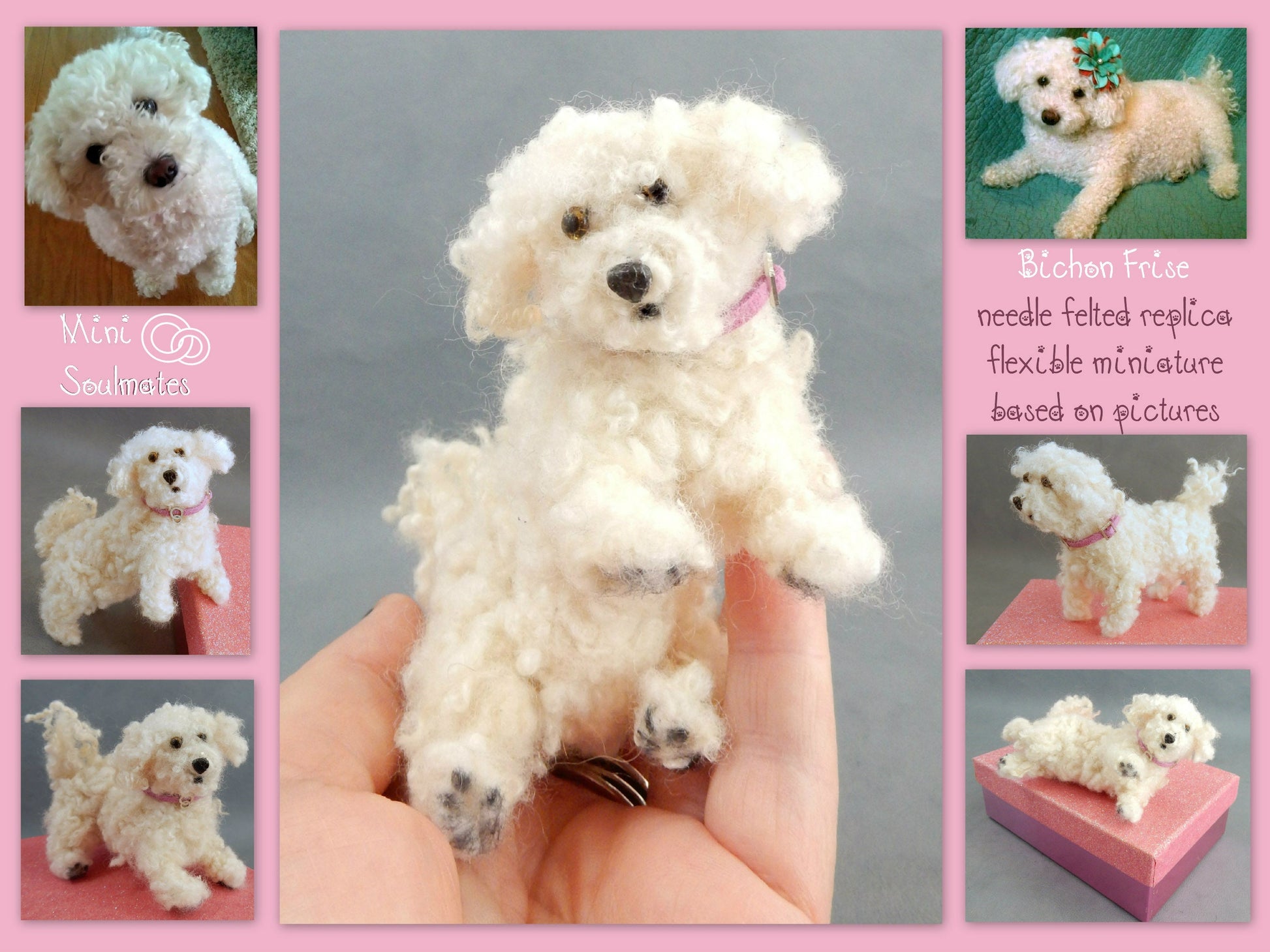 Bichon Frise custom dog effigy dog loss memorial