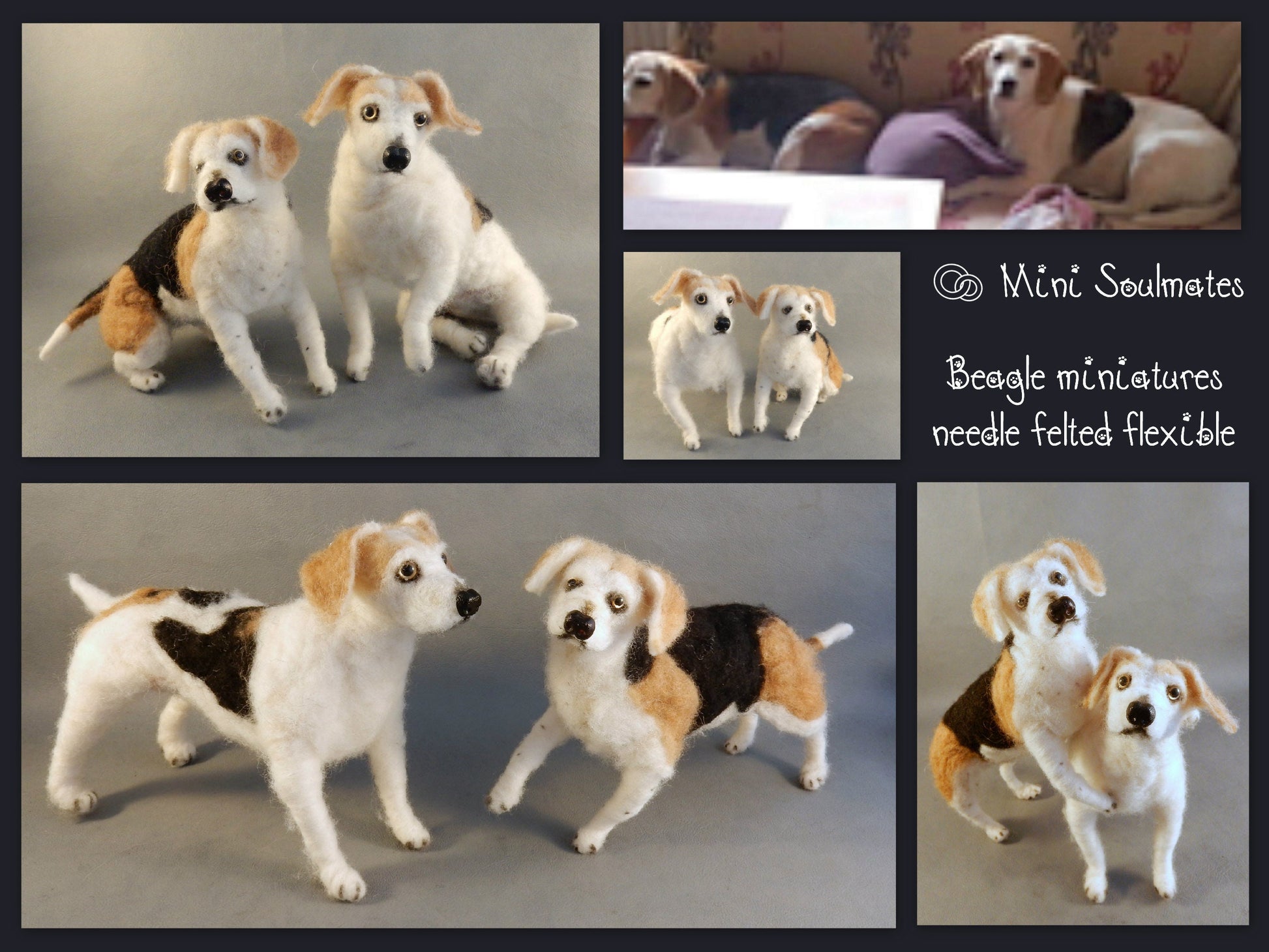 Beagle custom-felted dog custom dog miniature