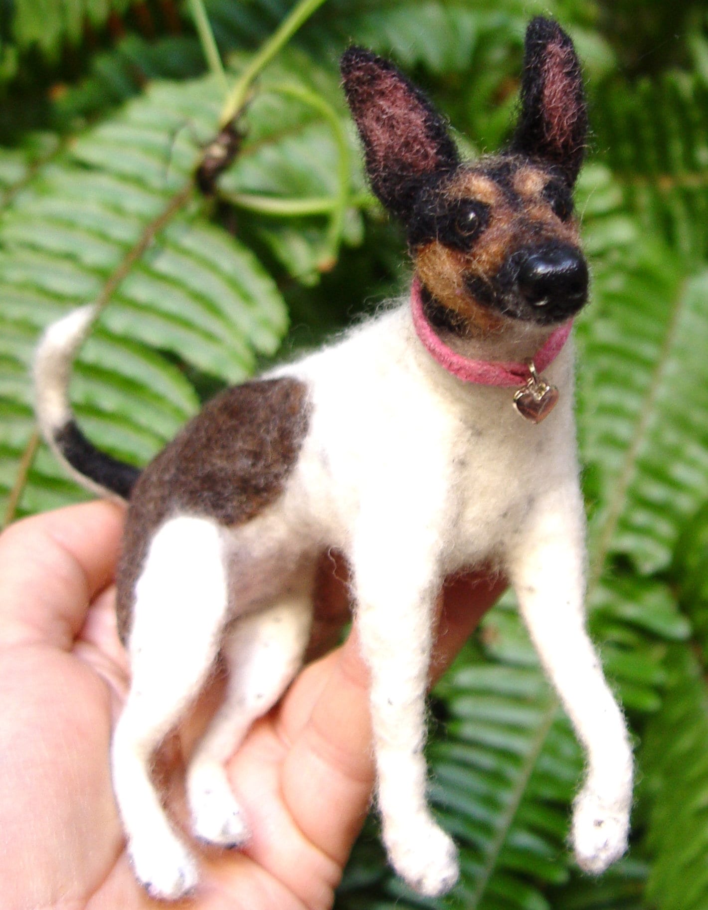 Fox Terrier replica needle felted dog replica dog loss dog memorial ke