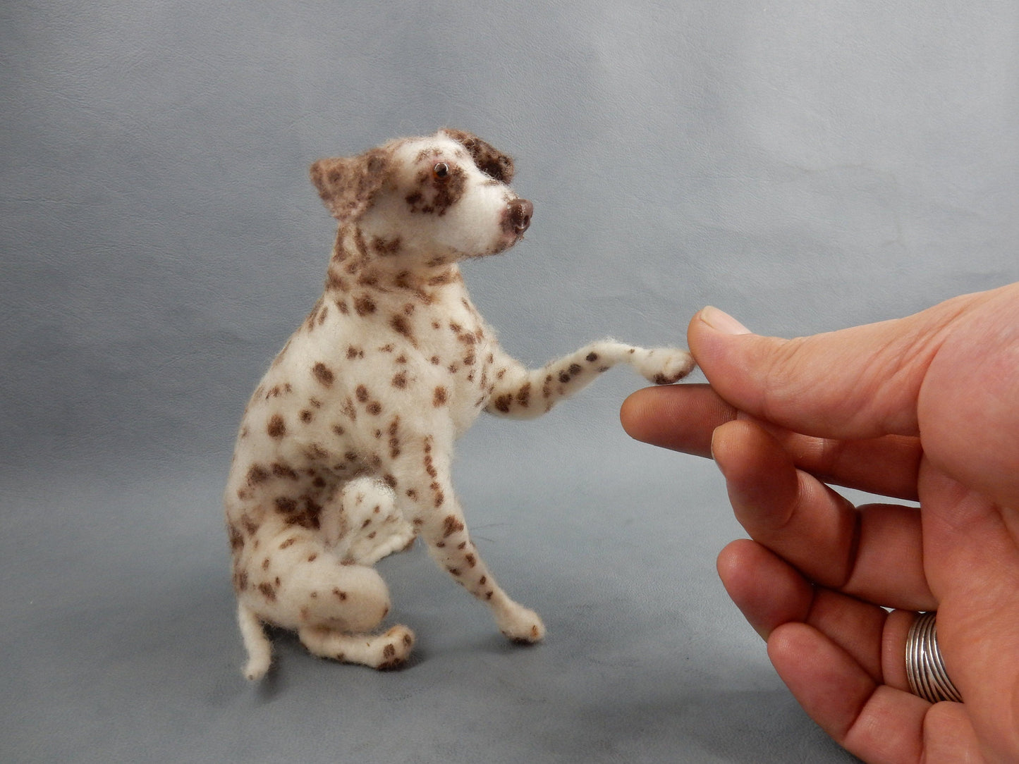 Dalmatian dog needle-felted dog miniature